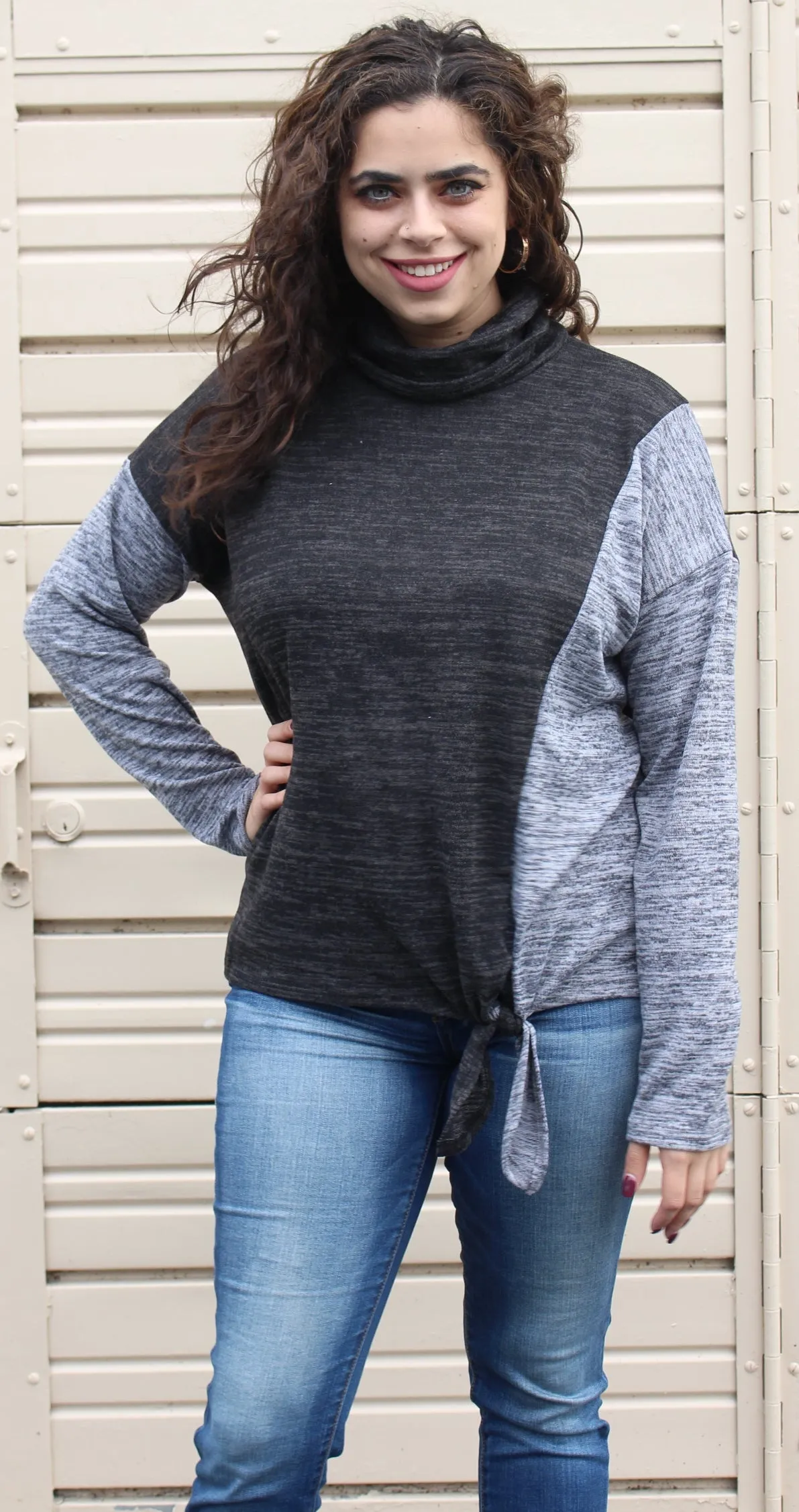Color Block Knit Top