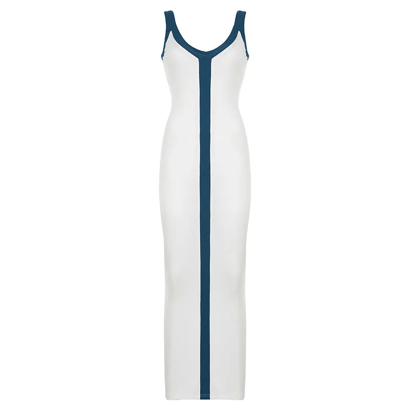 Contrast Maxi Dress
