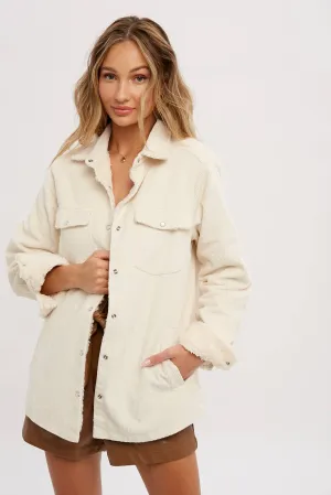 CORDUROY SHERPA-LINED JACKET