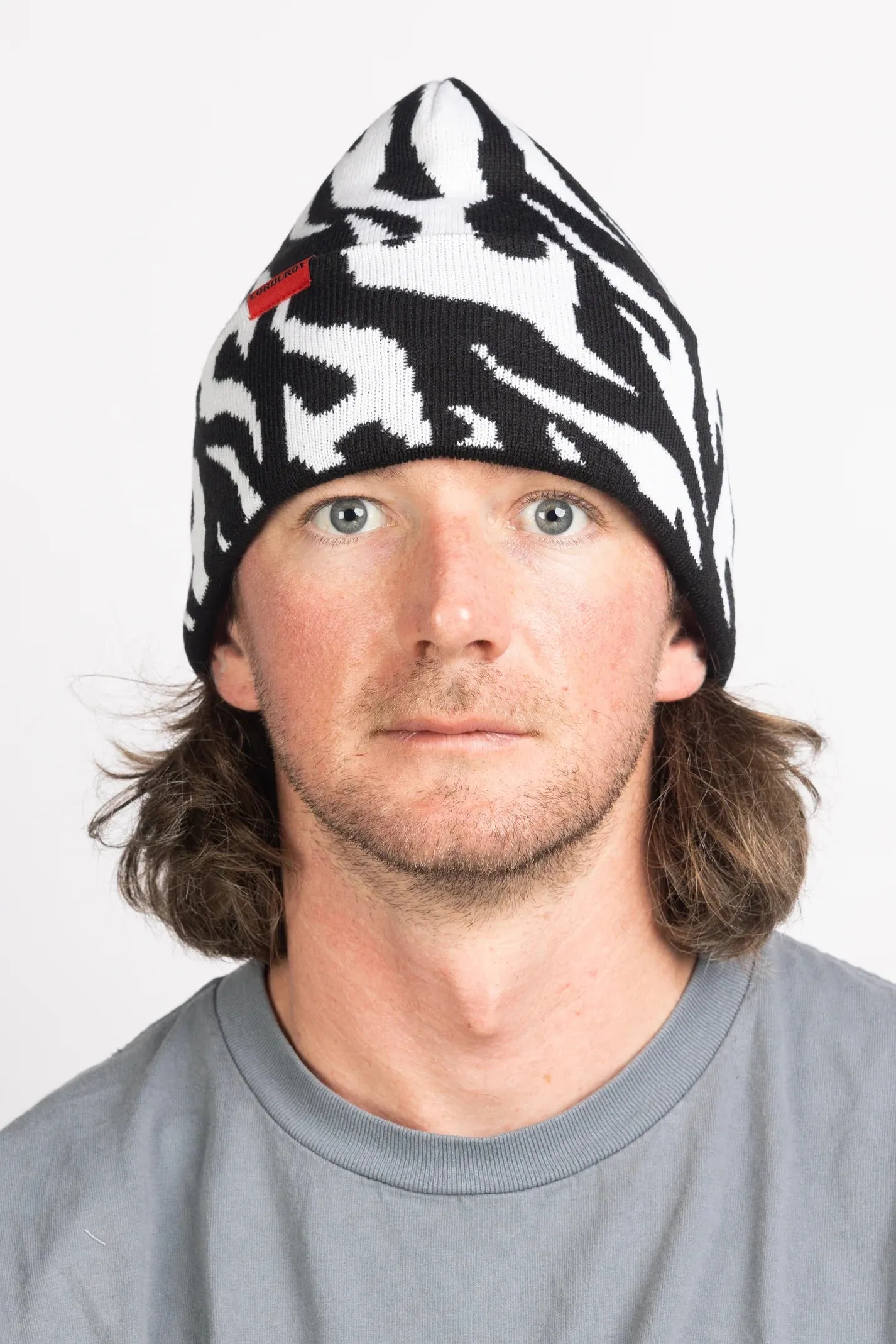 CORDUROY - TRIBAL FLAMES BLACK