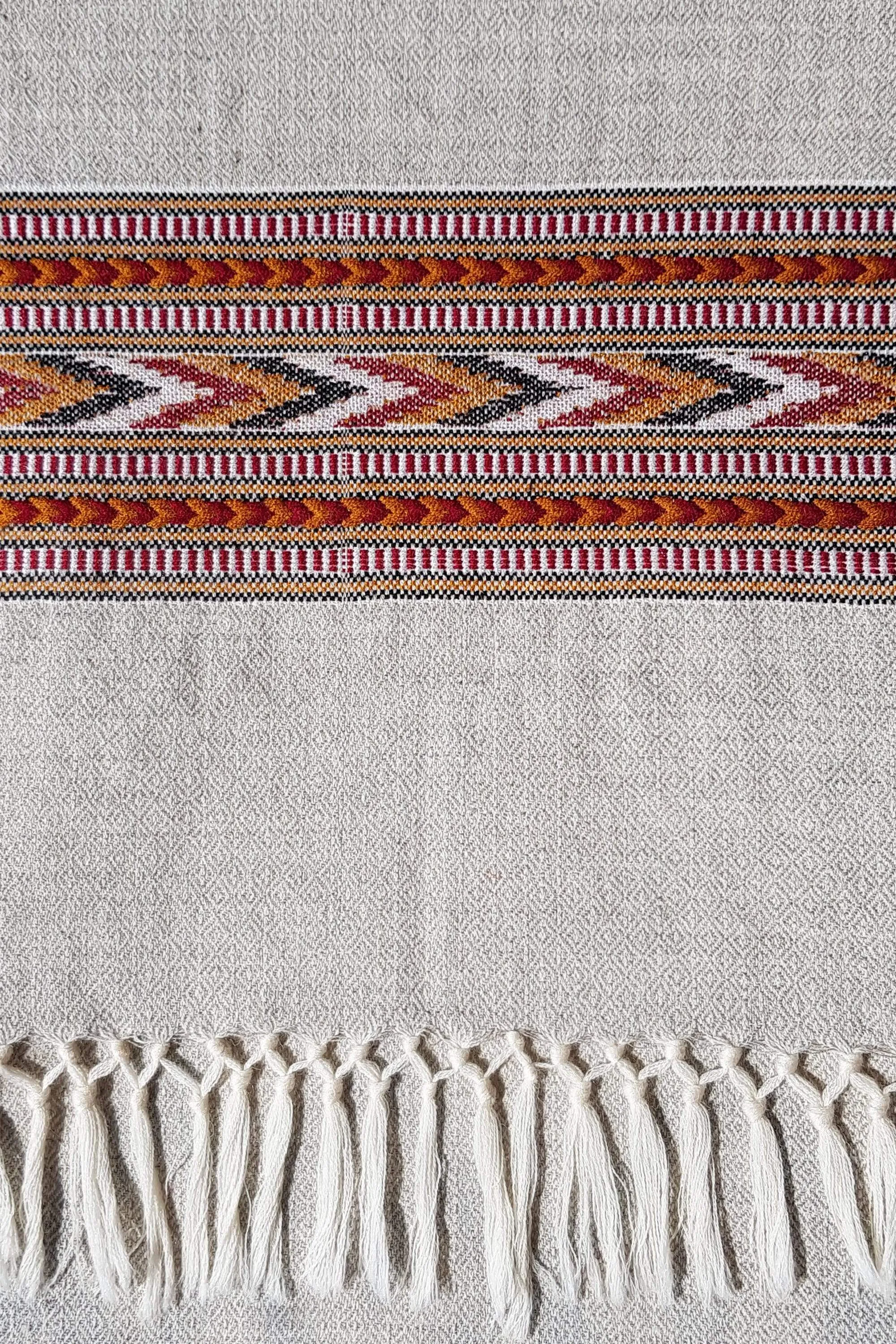 Cream Kulla Handwoven Scarf