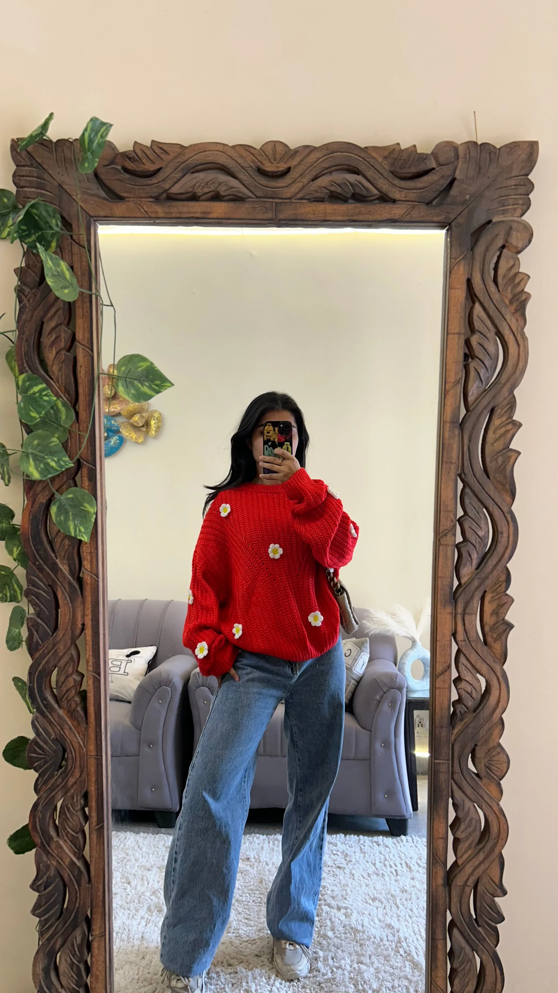 Crochet handmade sweater M