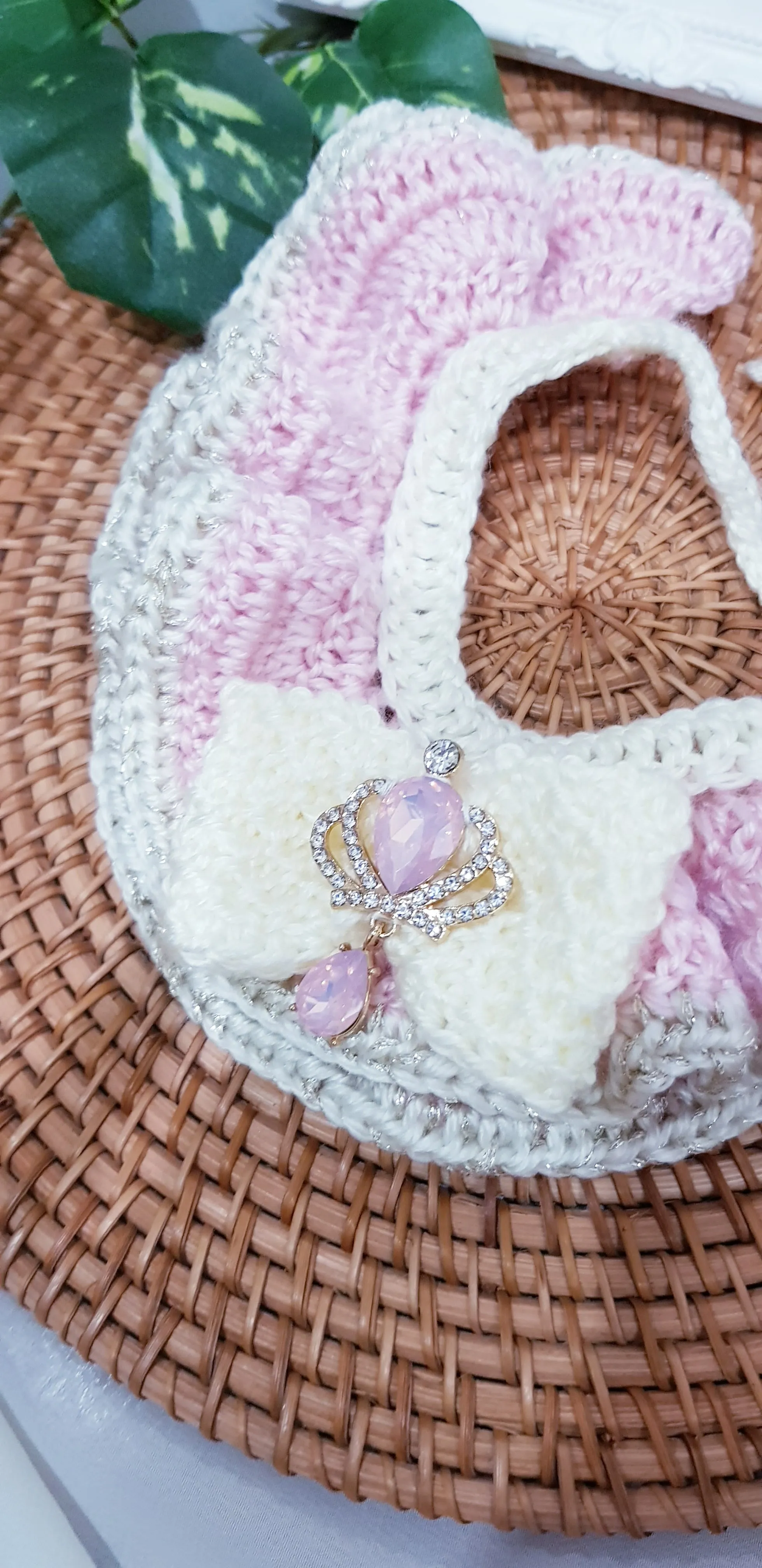 Crochet Pet Cape Collection:  Princessy Bow Cape (24 - 45cm)