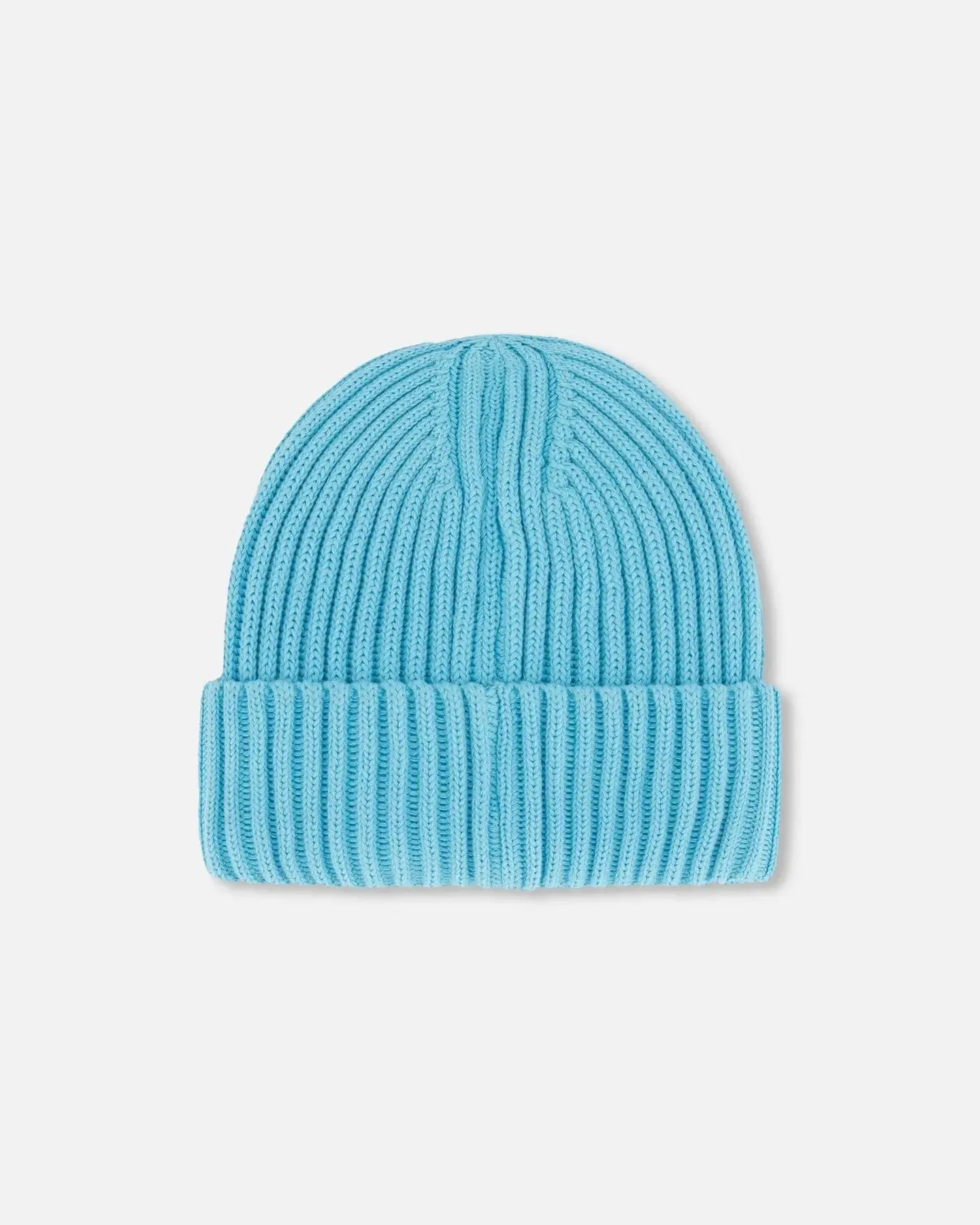Cuffed Knit Hat Light Blue
