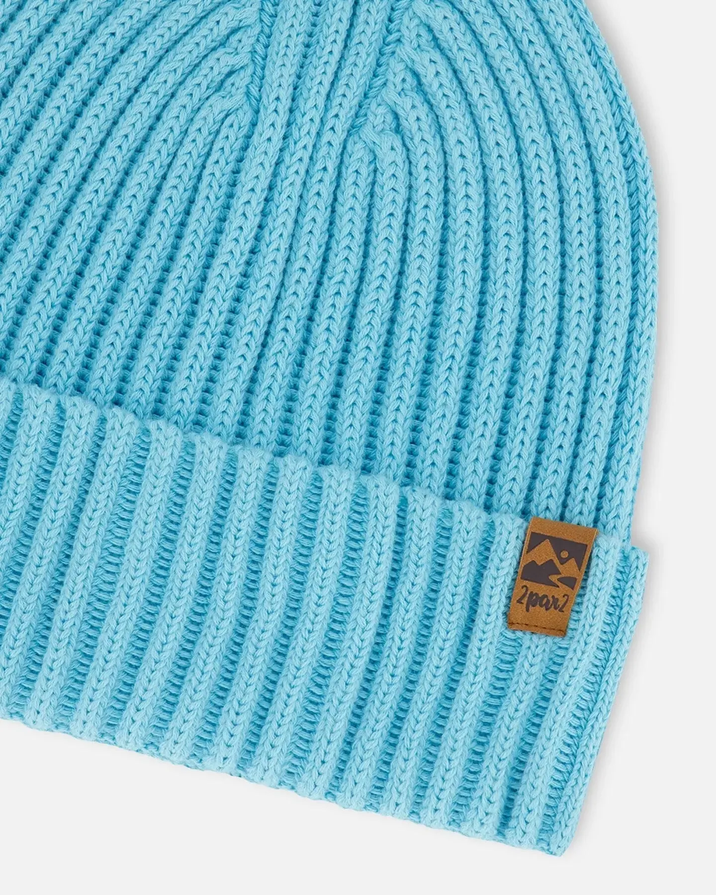 Cuffed Knit Hat Light Blue