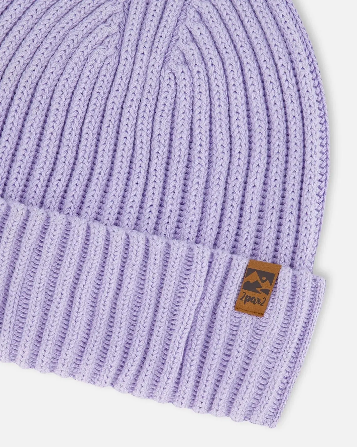 Cuffed Knit Hat Lilac