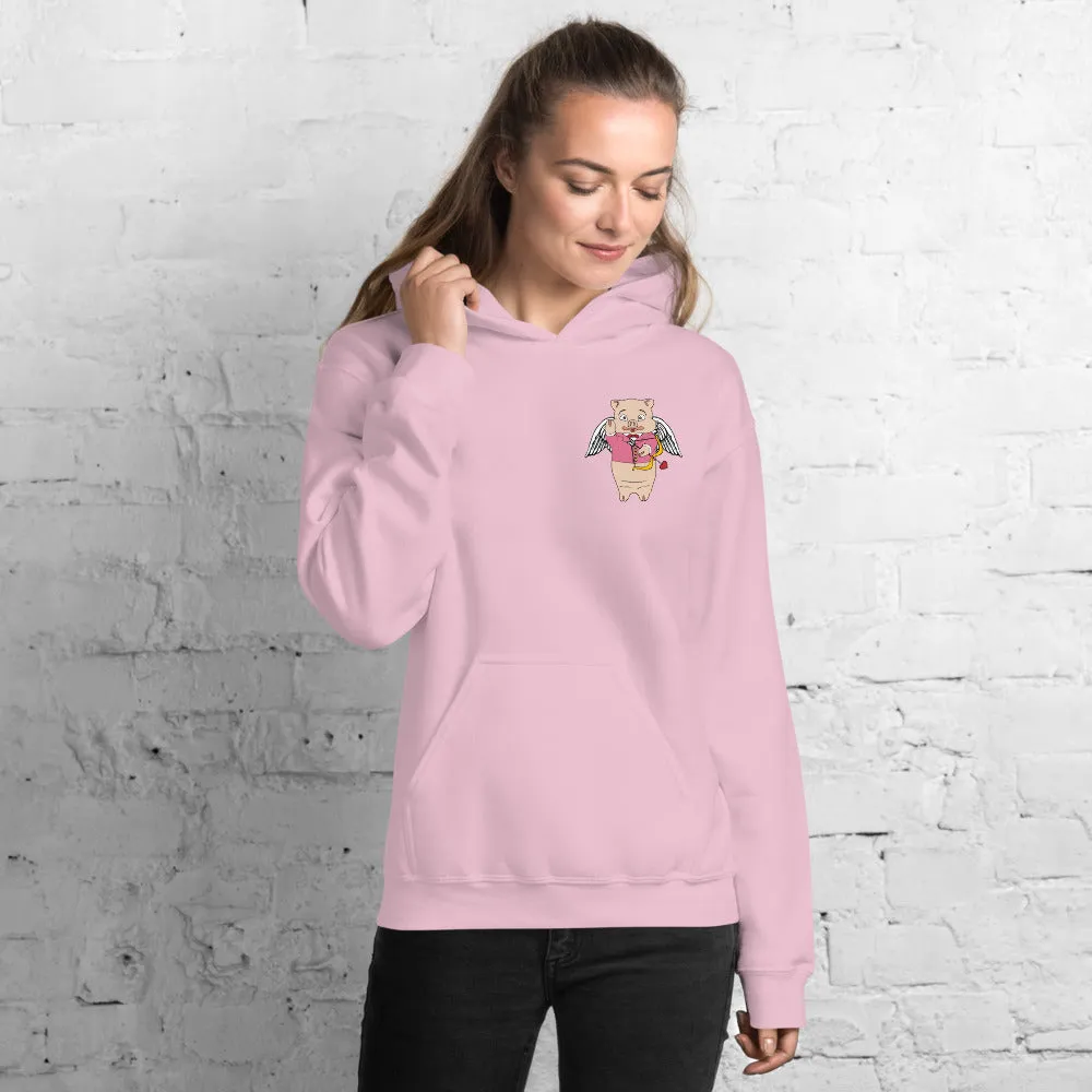 Cupid Pig   Valentine's Neon Sign Hoodie