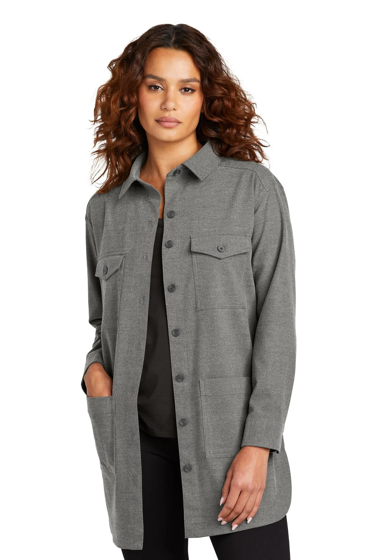 Custom Embroidered - Mercer Mettle™ Women's Long Sleeve Twill Overshirt MM2021