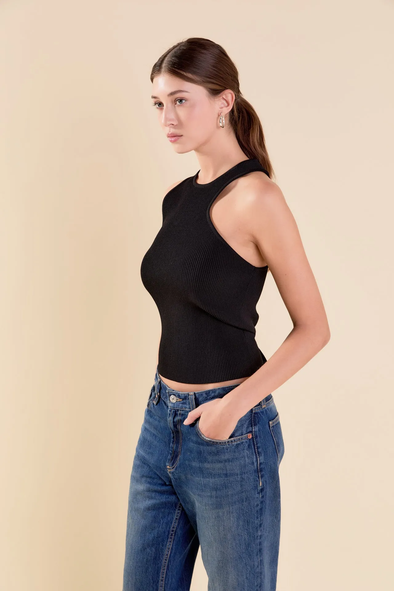 Cutout Knit Top
