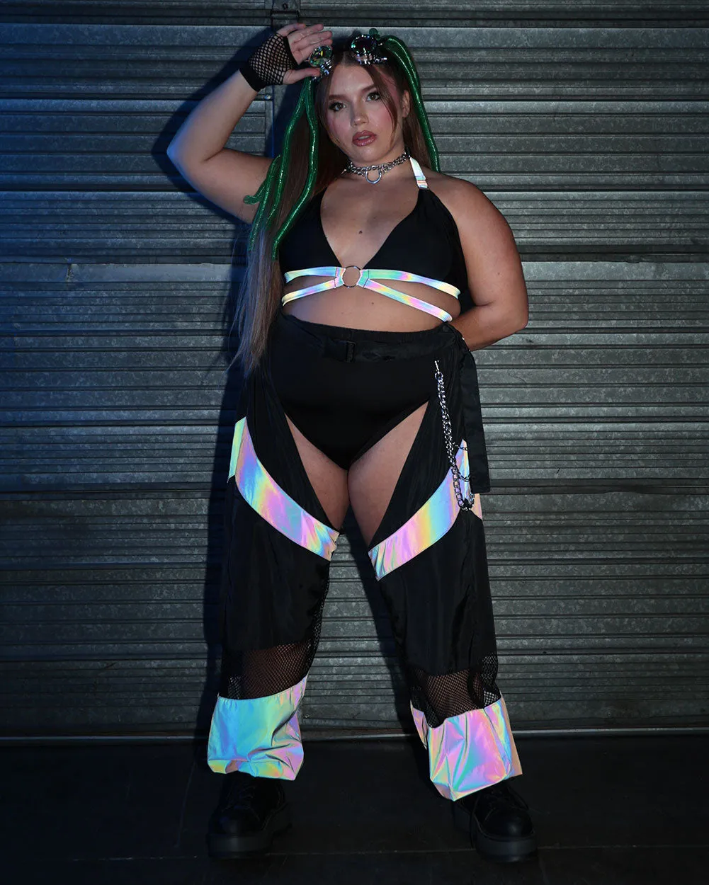 Cyber Radiance Rainbow Reflective O-Ring Top