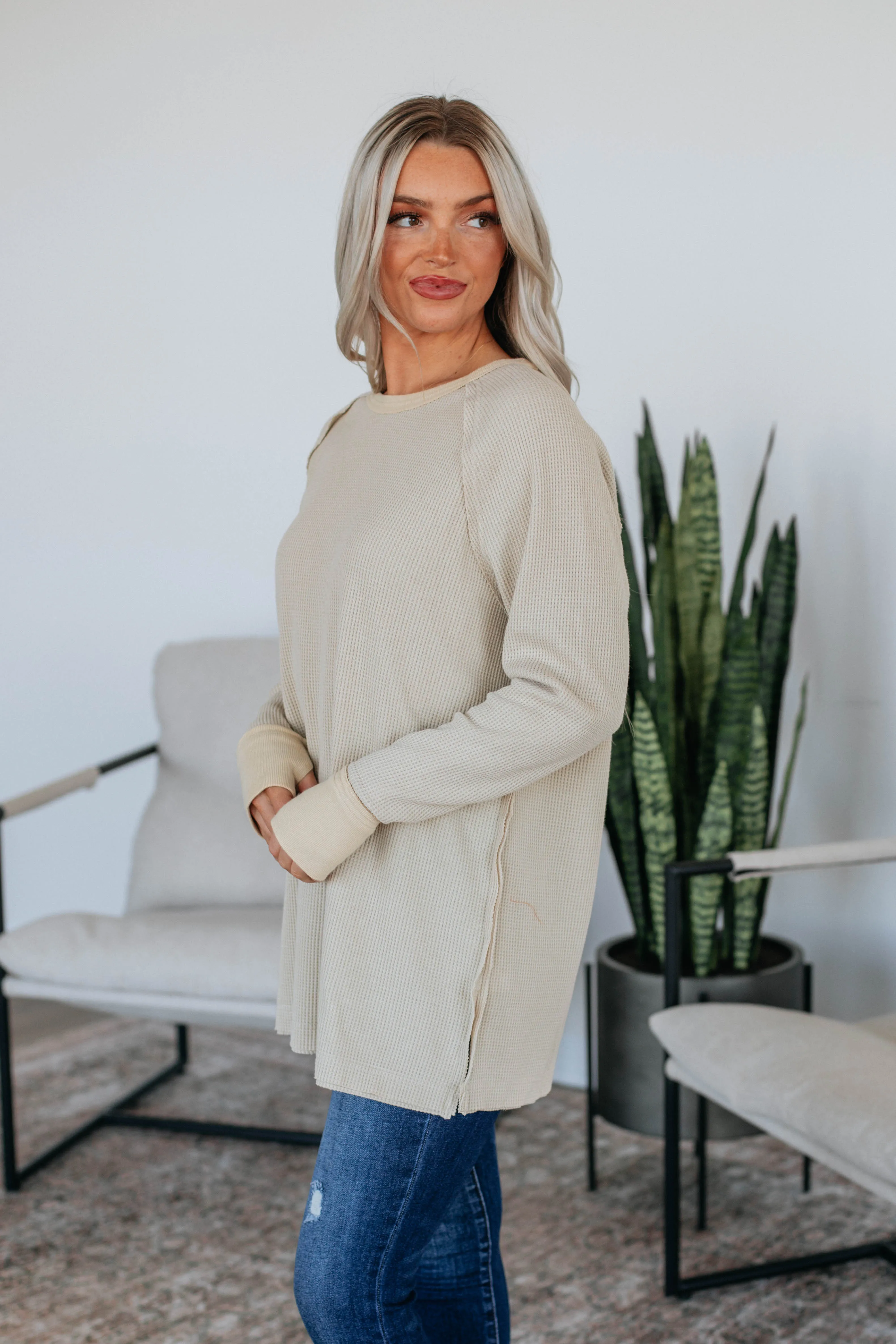 Dafina Knit Top - Oatmeal