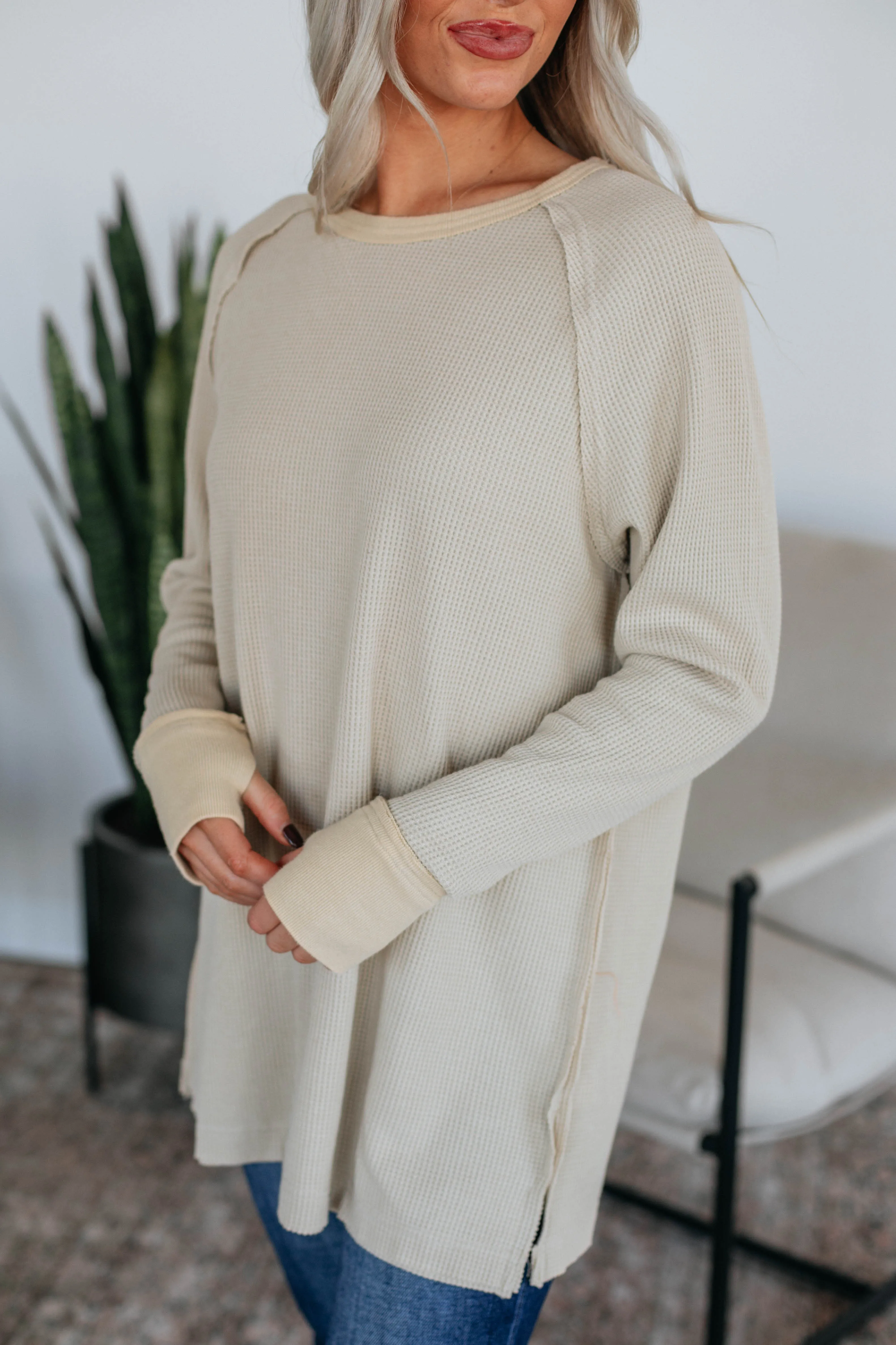 Dafina Knit Top - Oatmeal