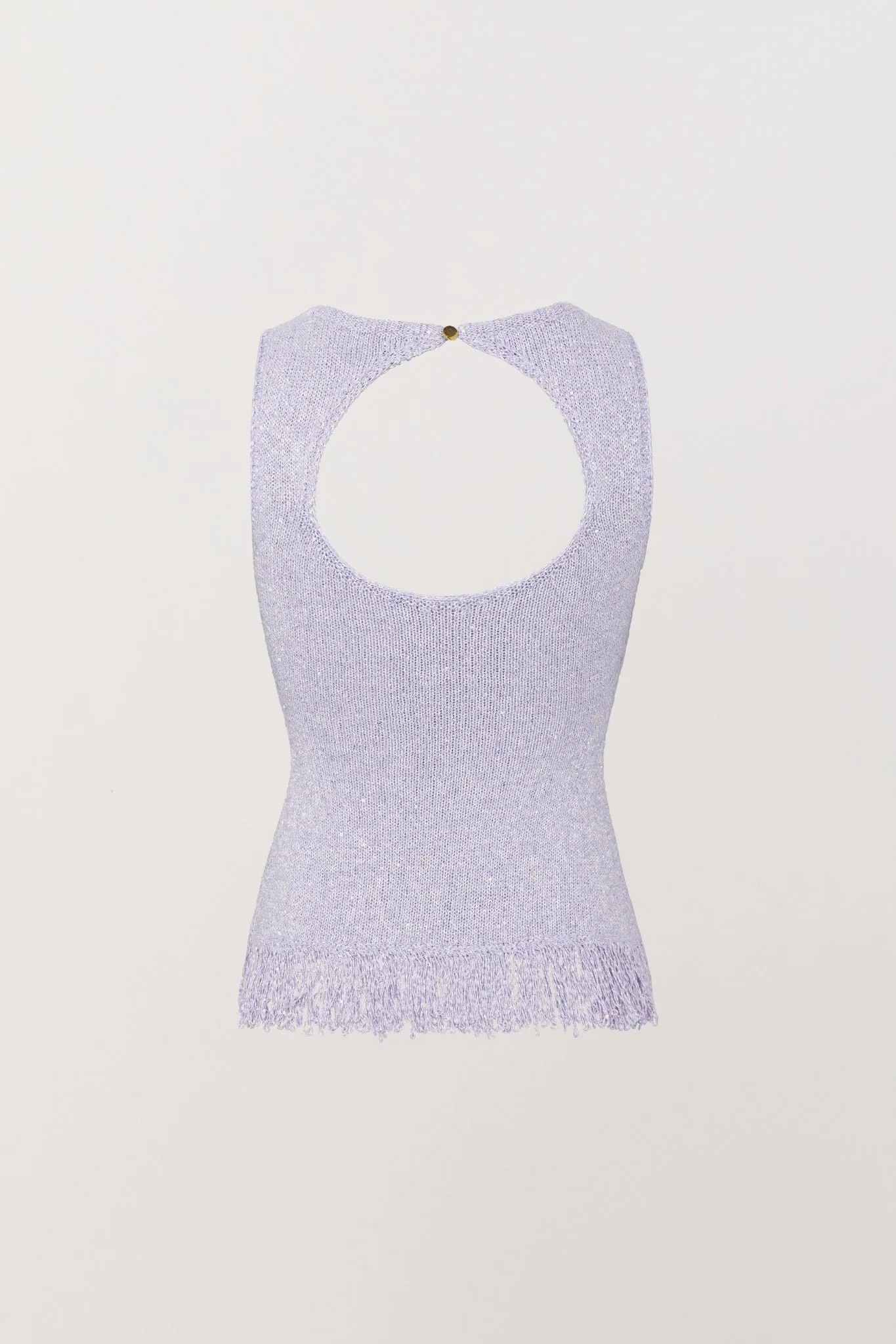 Dana Fringe Top - Lavender Sequin