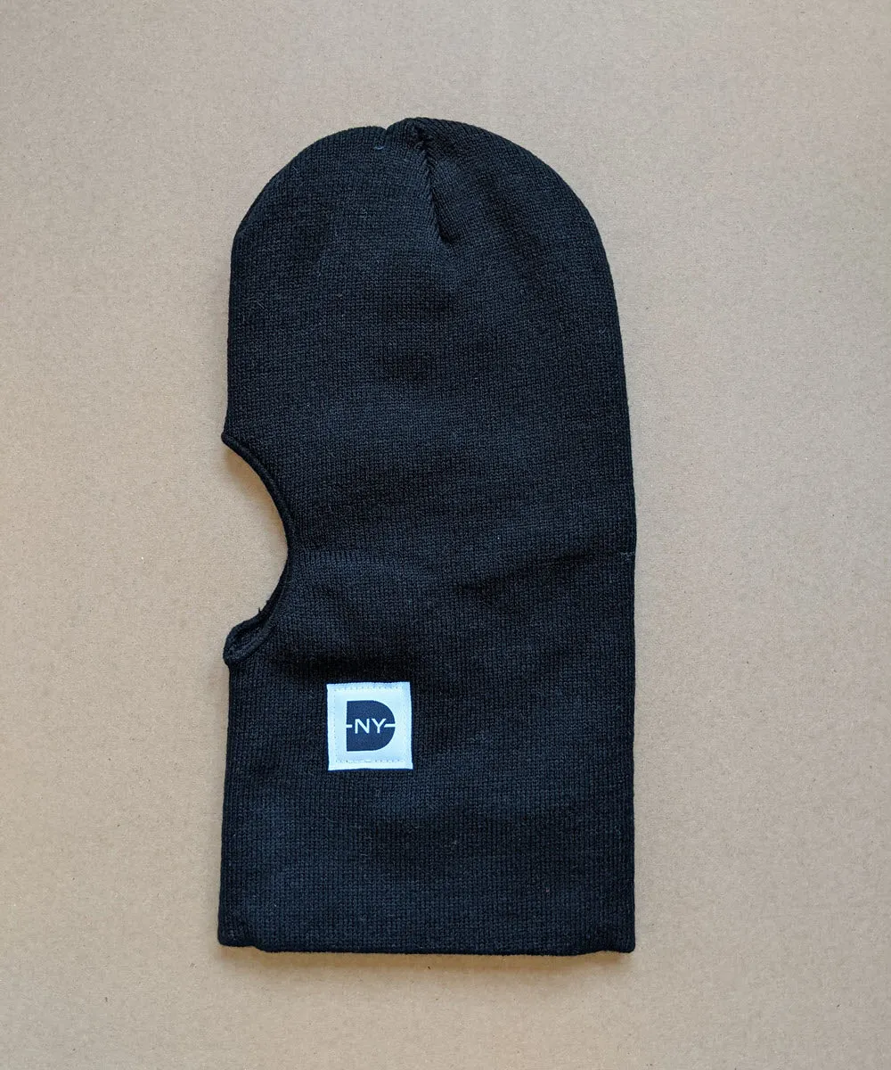 Dave's New York Iconic Logo Patch Thinsulate Face Mask - Black