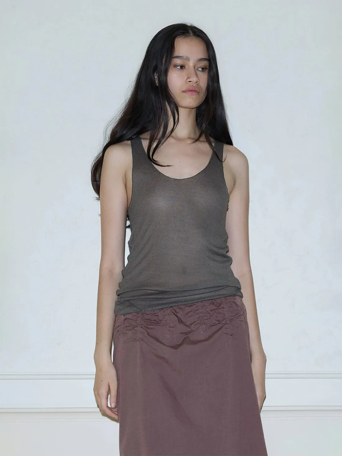 Deiji Studios Knit Tank Stone