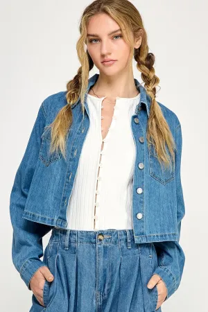 Denim Cropped Jacket