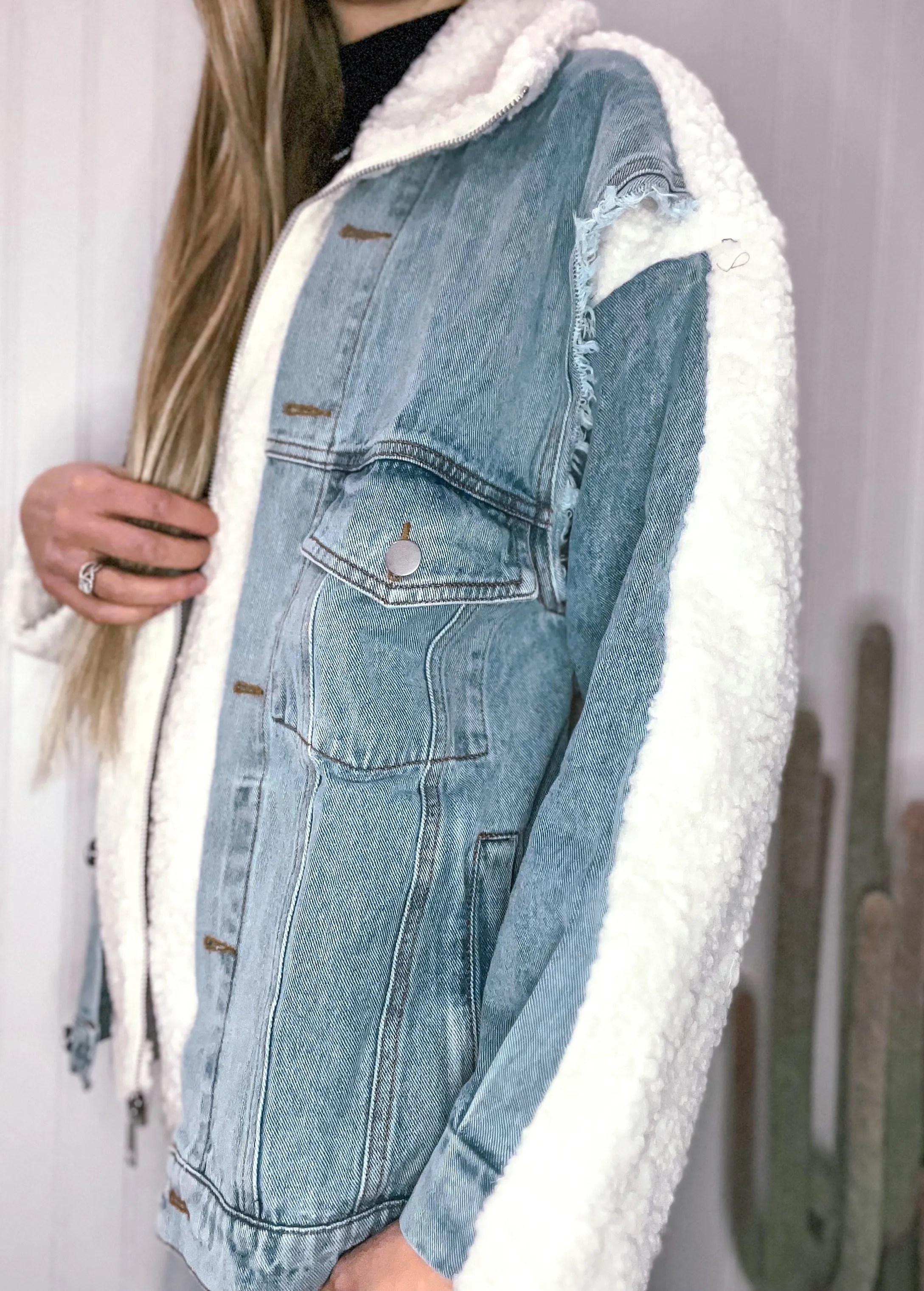 Denim Front Sherpa Jacket