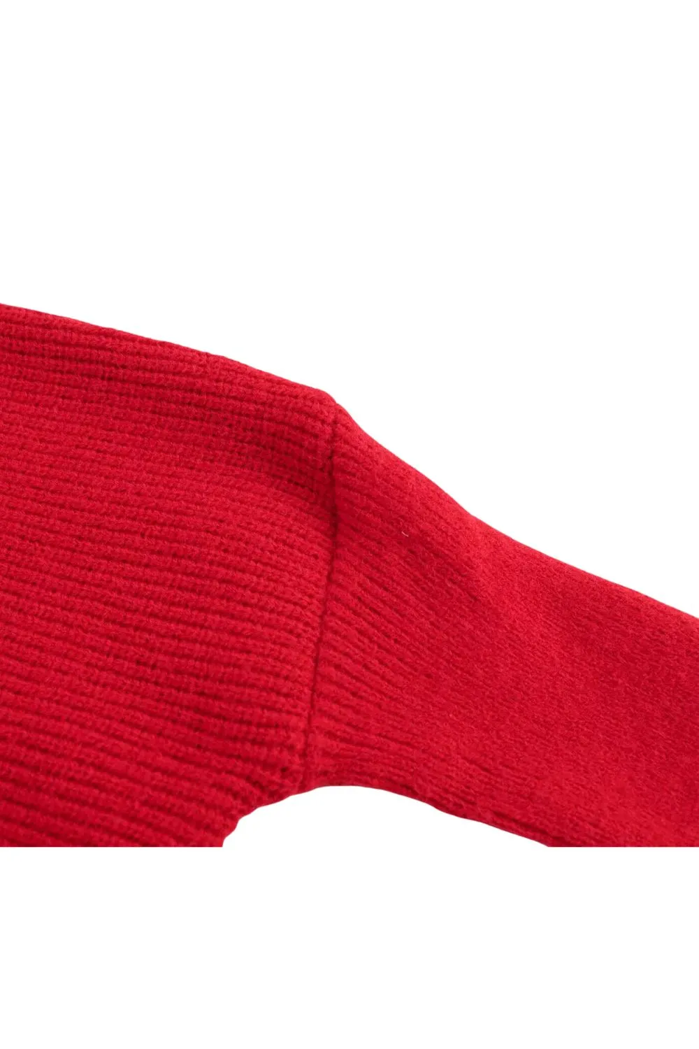 'Devon' High-Neck Knit Sweater with Irregular Hem