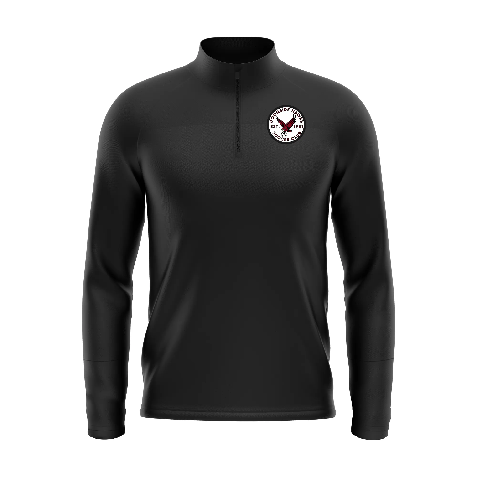 Doonside Hawks Markka CORE Mid Layer Stretch Knit Quarter Zip Black / Black