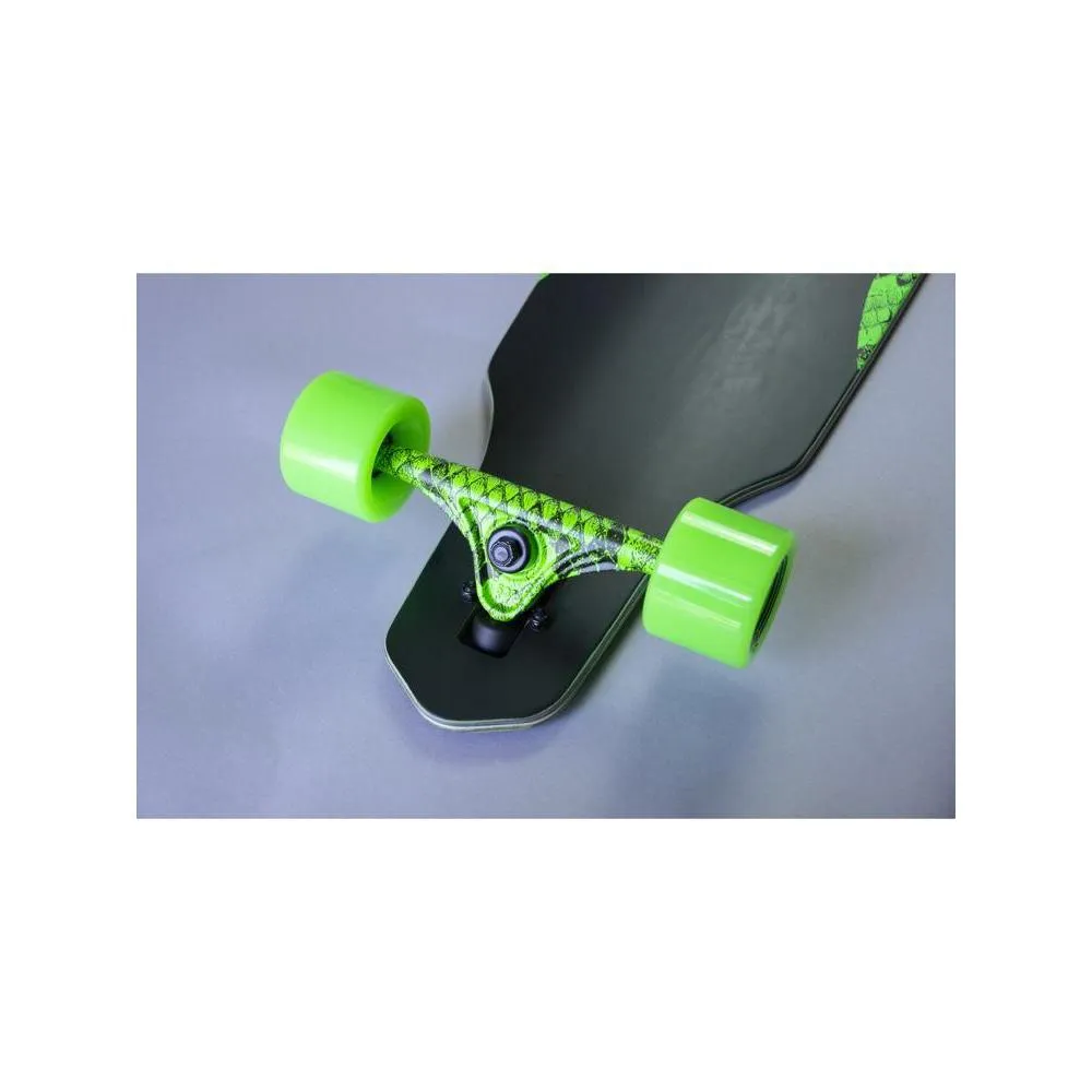 Dusters Snakeskin 38" Neon Green Drop Through Longboard