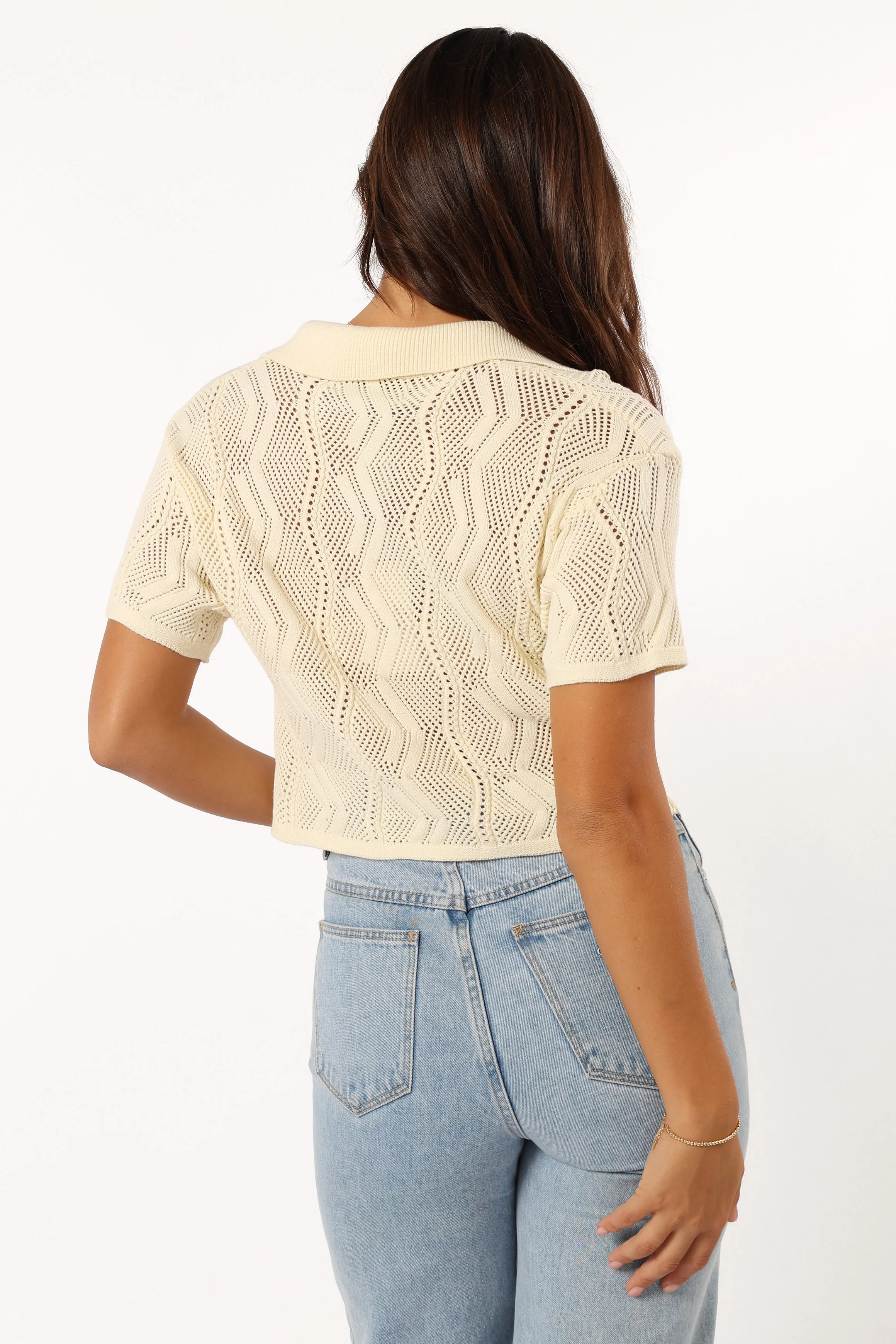 Ele Knit Top - Cream