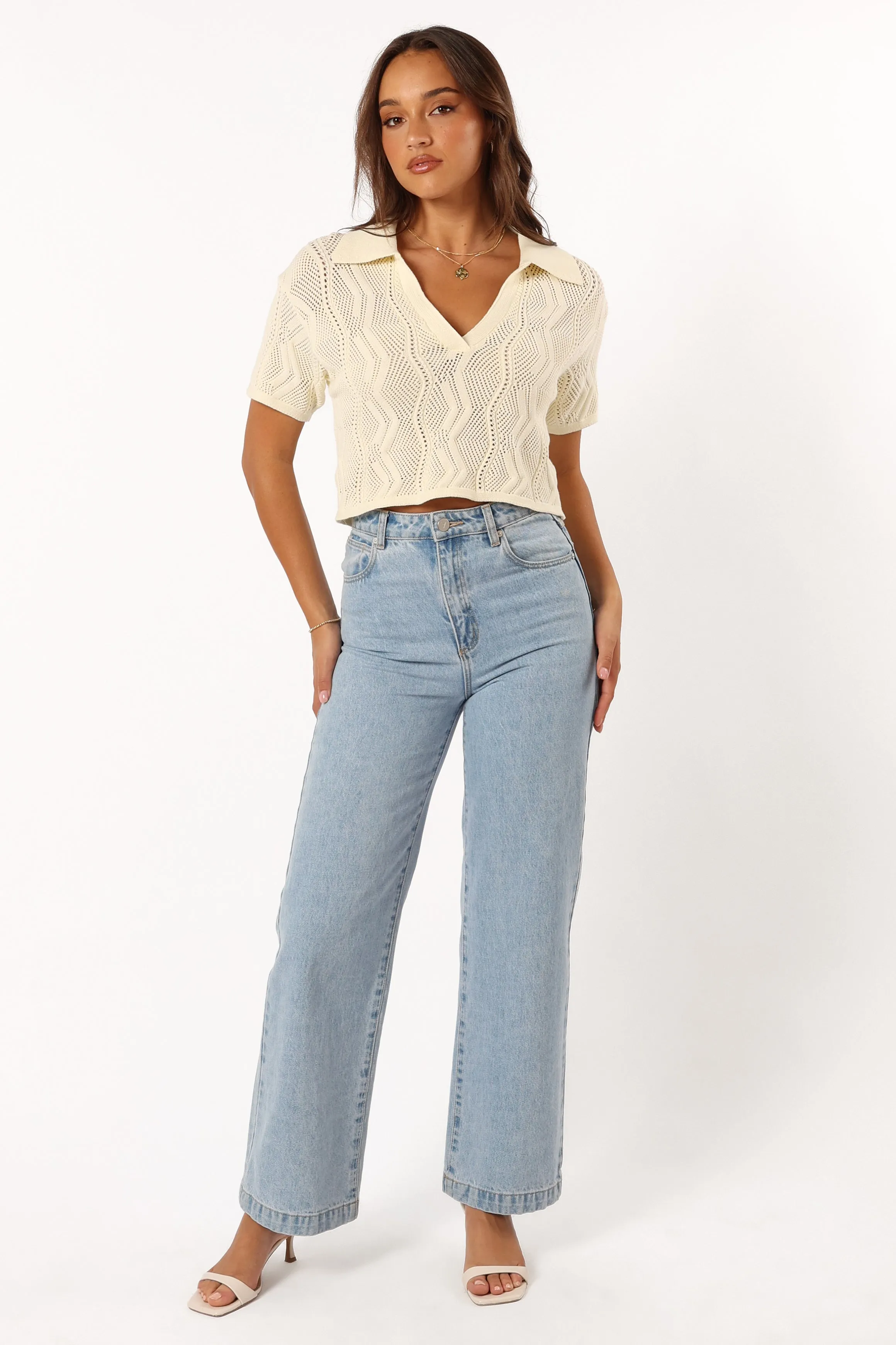 Ele Knit Top - Cream