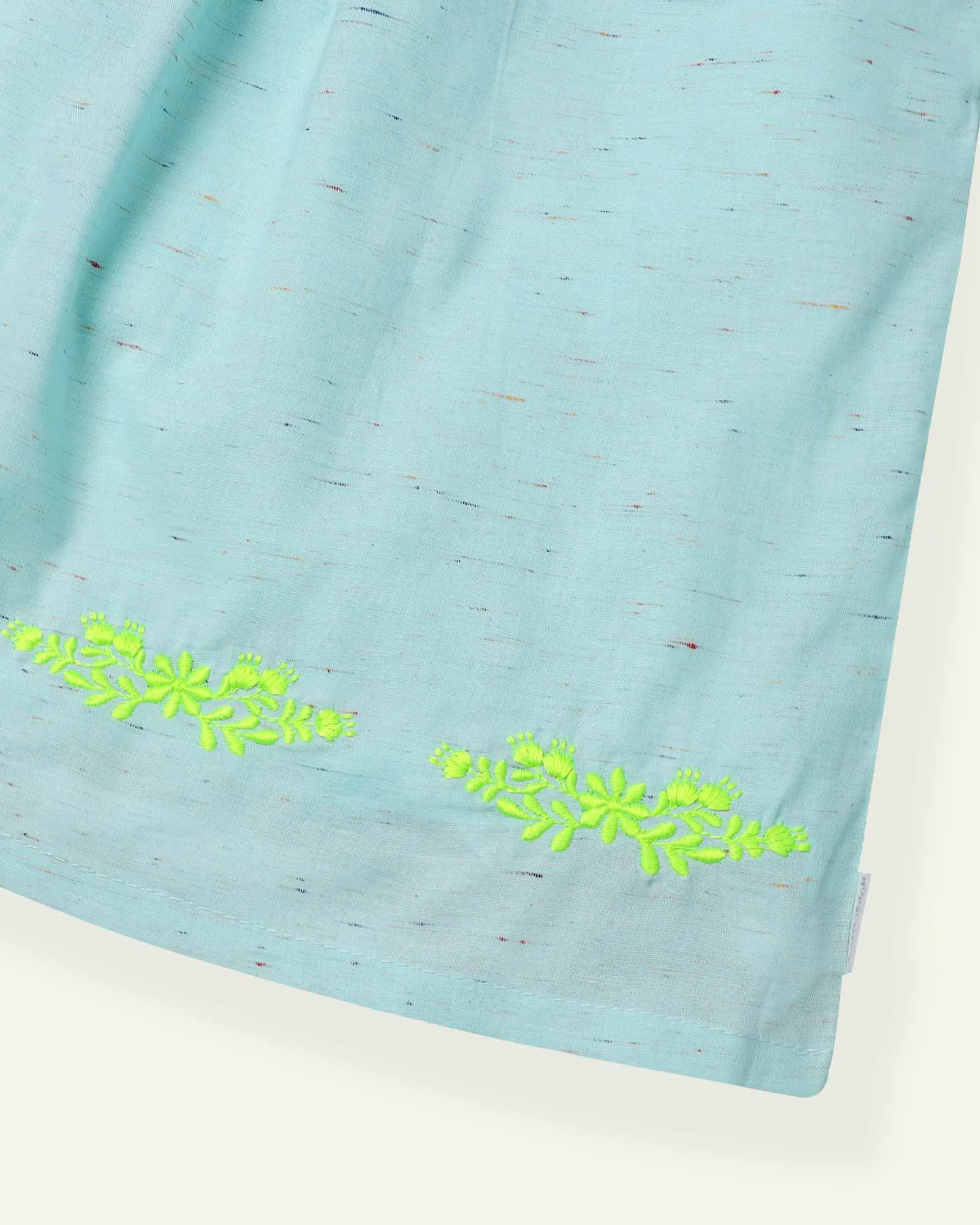 Embroidered Aqua Top