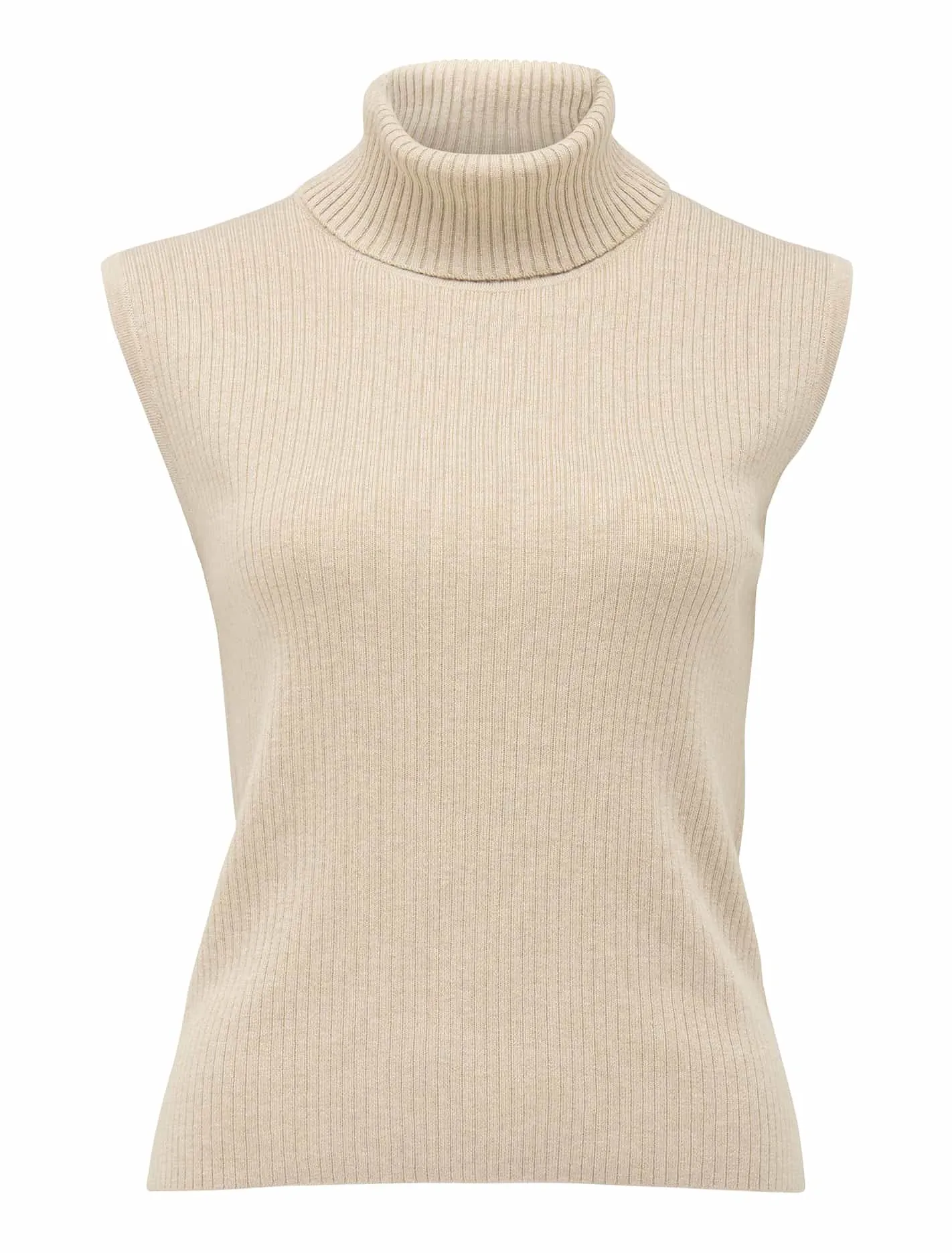 Enza Rib Roll Neck Knit Top