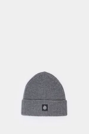 Essential Ribbed Beanie Hat - Grey