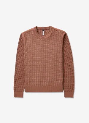 Eyelet Mesh Sweater Terracotta
