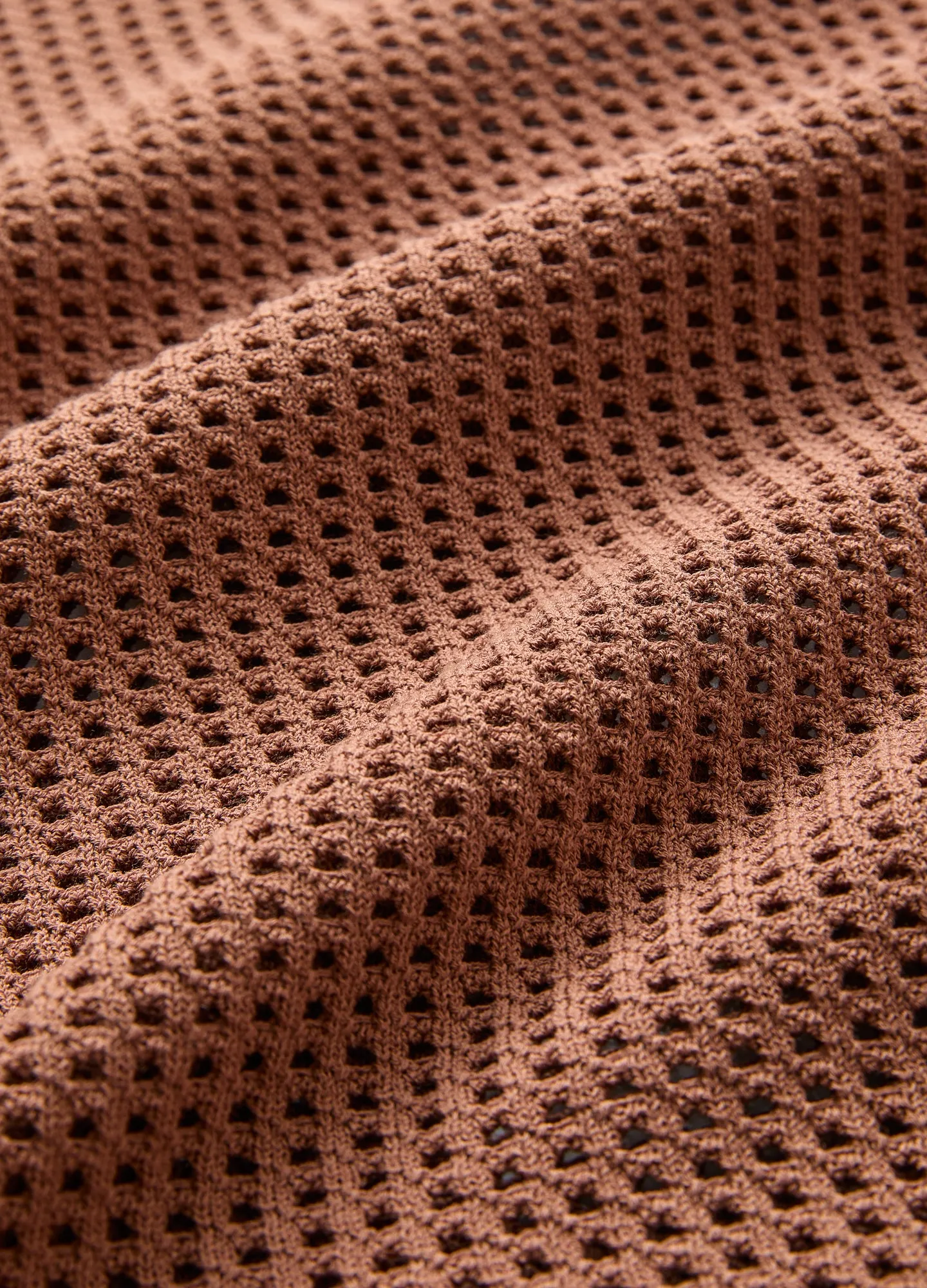 Eyelet Mesh Sweater Terracotta
