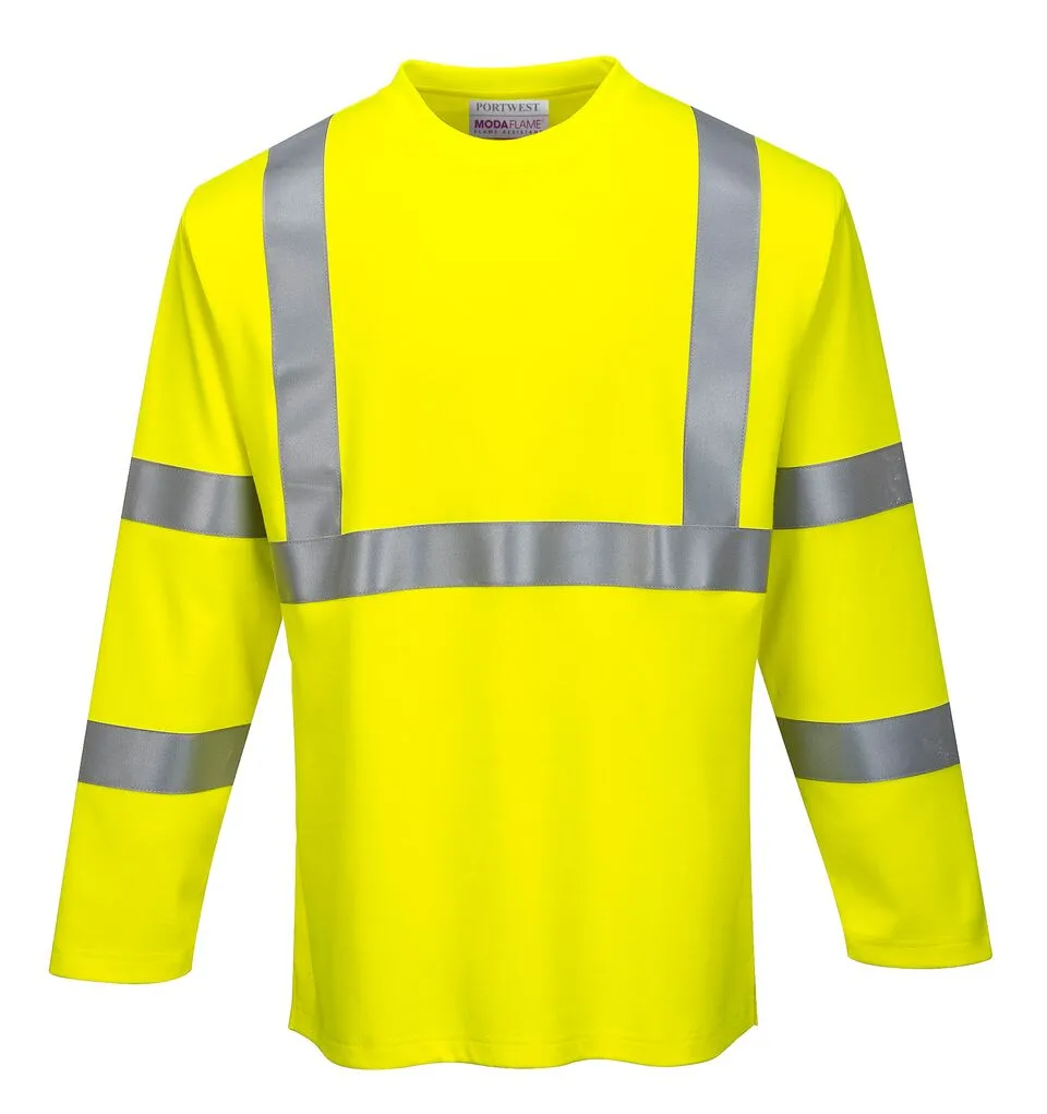 Flame Resistant Hi Vis Long Sleeve Shirt - Safety Shirts for Men - High Visibility