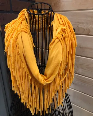 Fringe Tassel Scarf Mustard