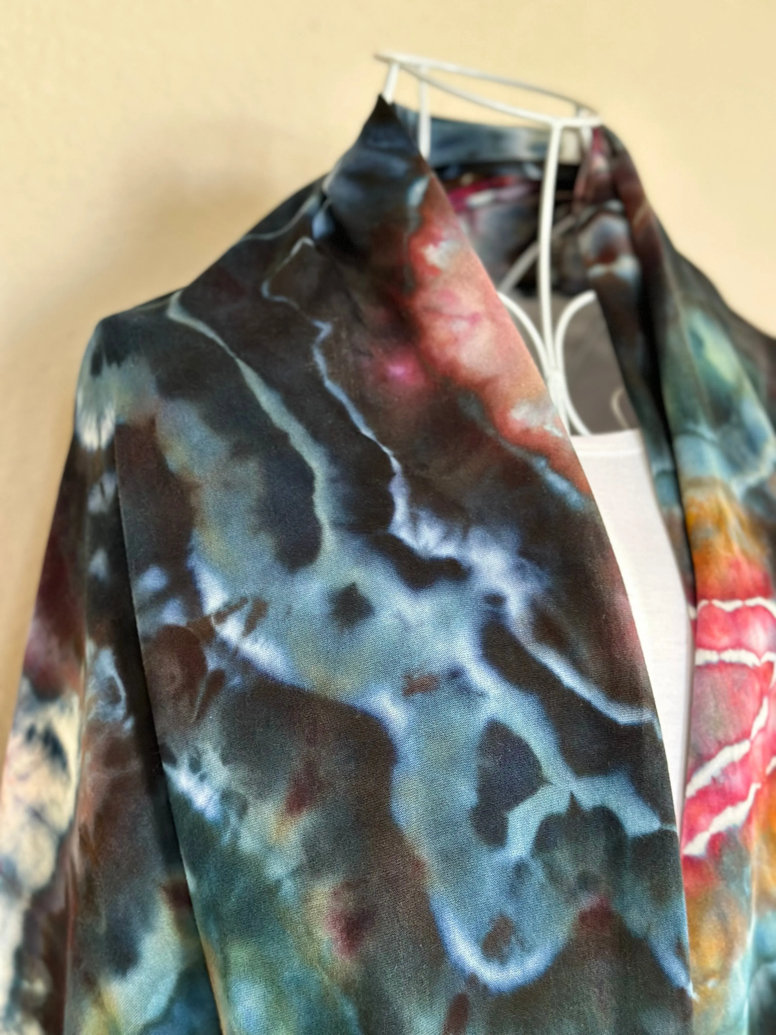 Geode Organic Bamboo Cotton Infinity Scarf in ‘Pinot Sage & Teal’