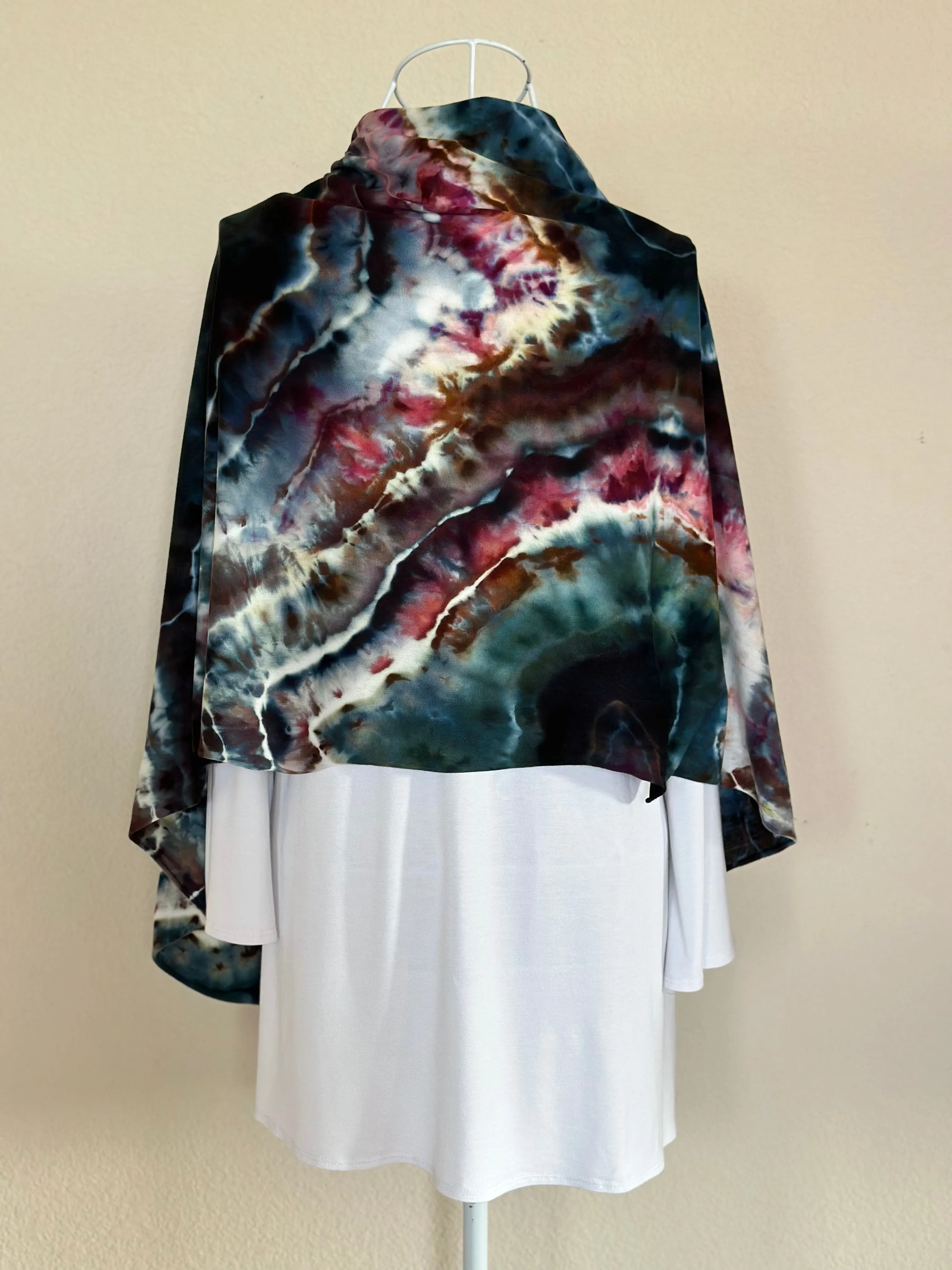 Geode Organic Bamboo Cotton Infinity Scarf in ‘Pinot Sage & Teal’