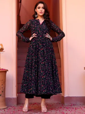 Georgette Floral Printed Dress