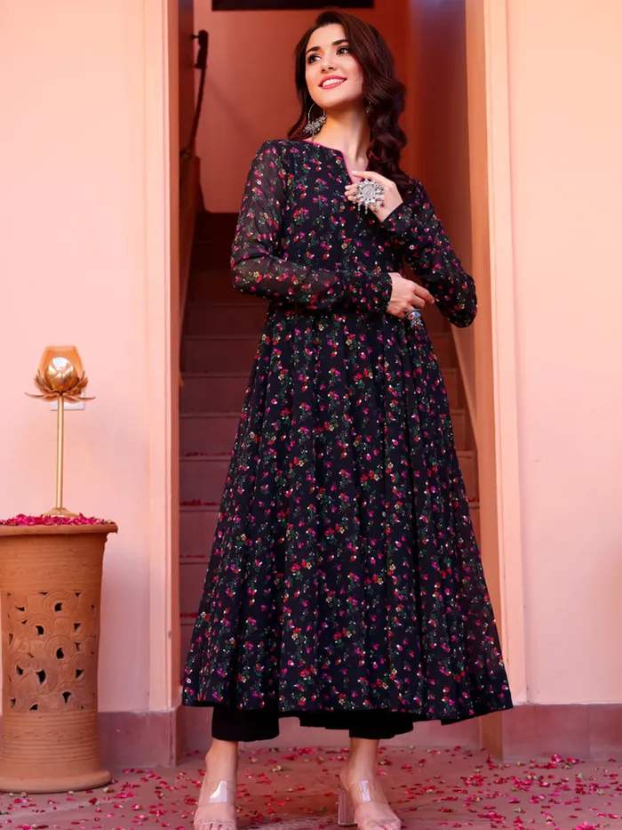 Georgette Floral Printed Dress