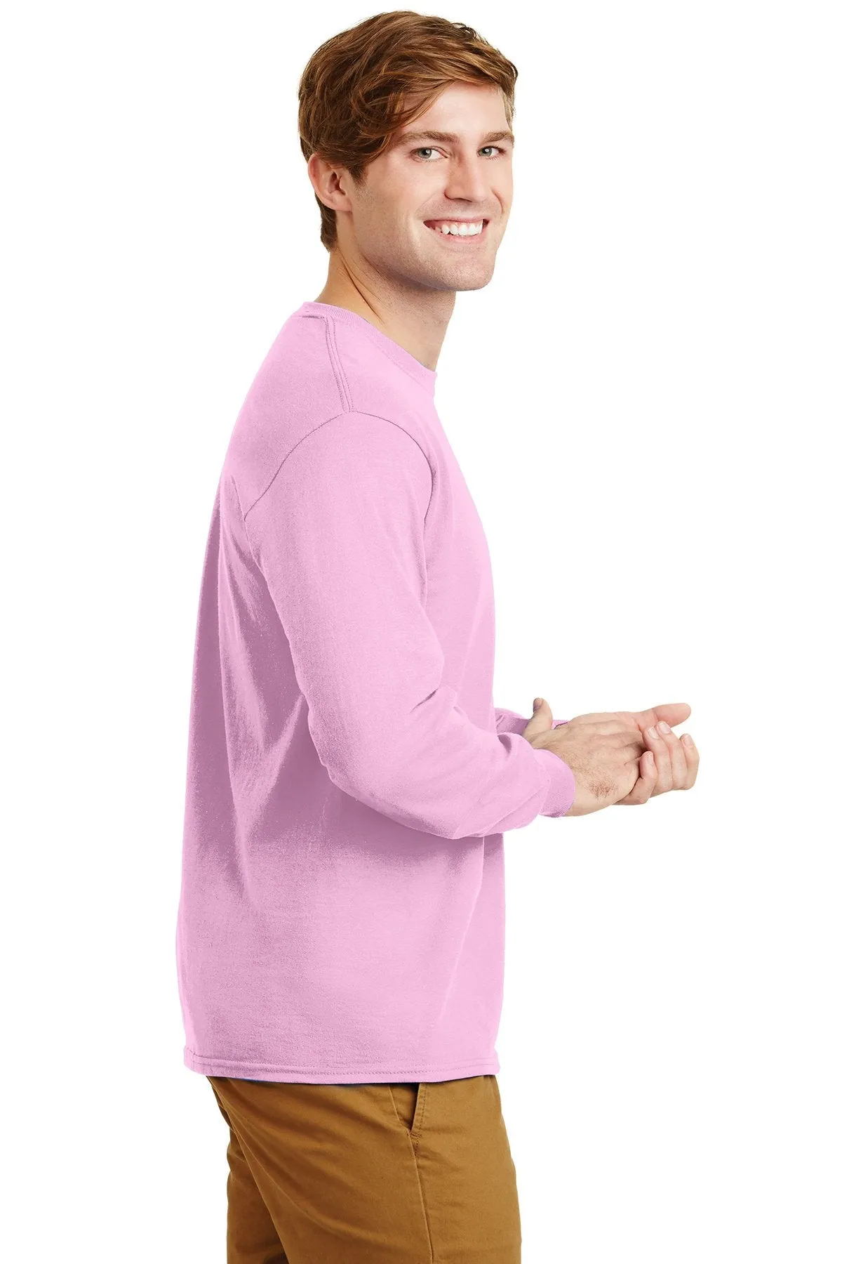 Gildan Ultra Cotton Long Sleeve T Shirt Light Pink