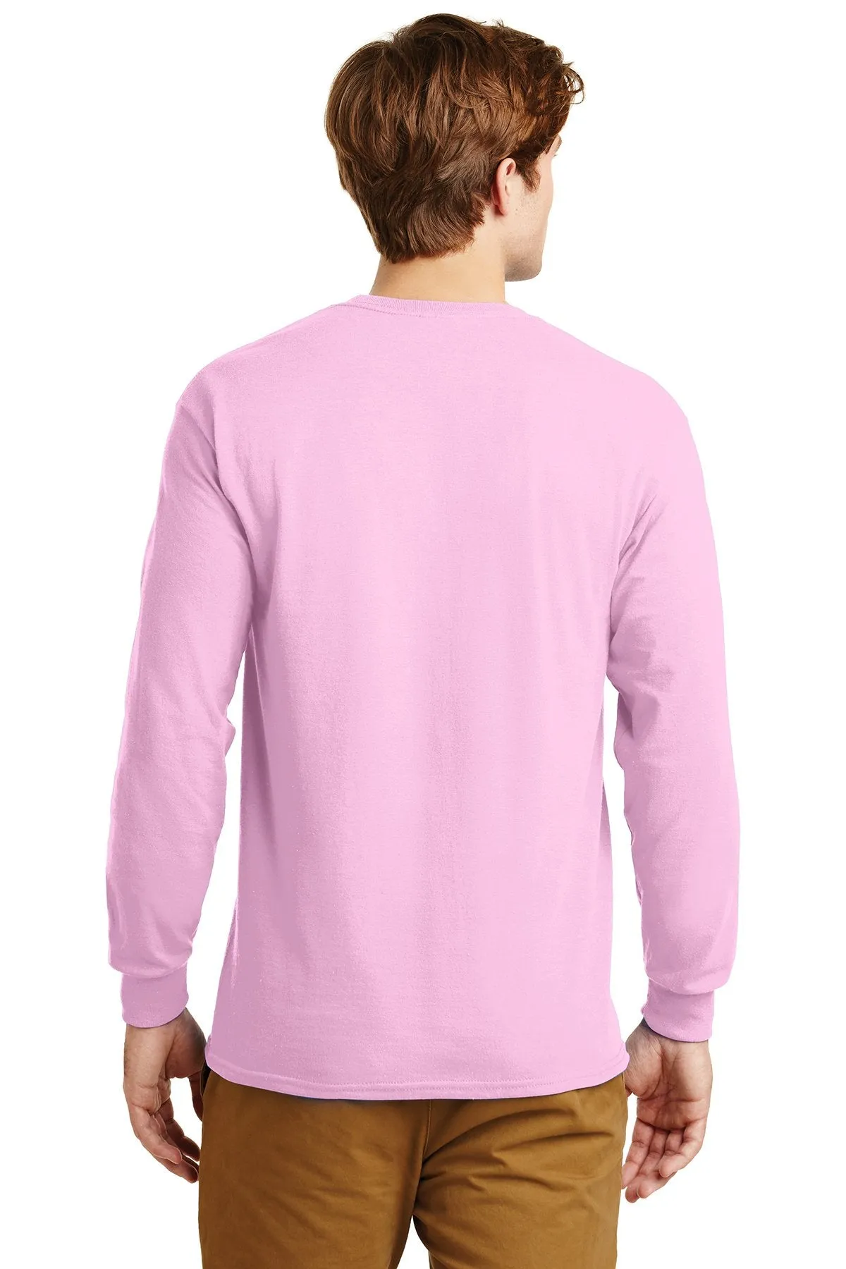 Gildan Ultra Cotton Long Sleeve T Shirt Light Pink