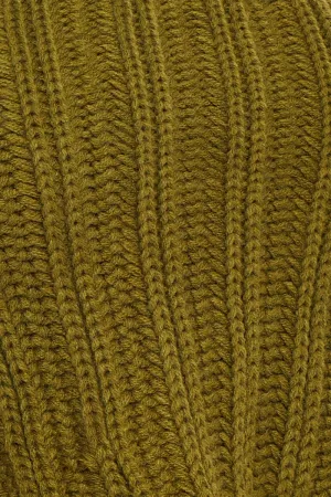 Green Knit Scarf Top