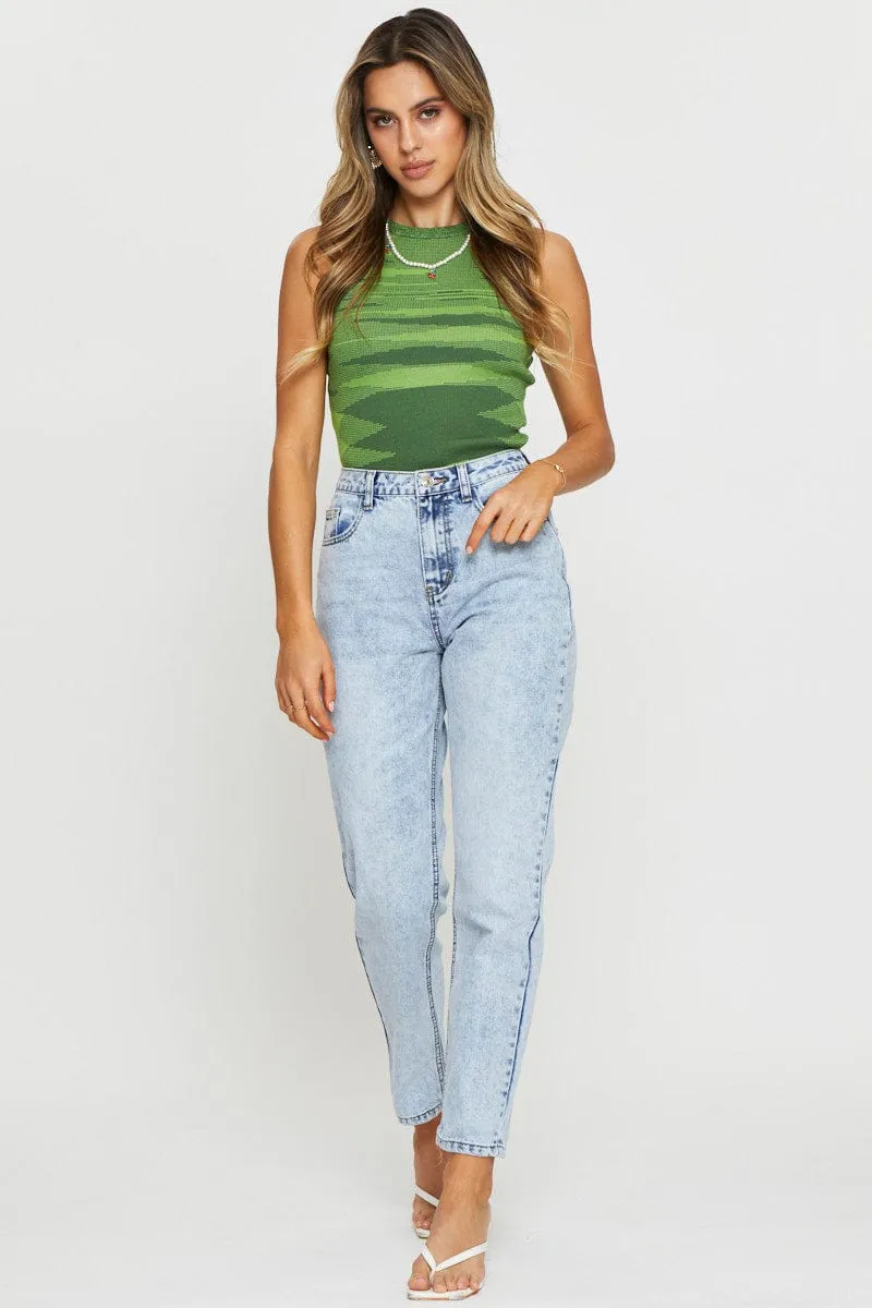 Green Knit Top