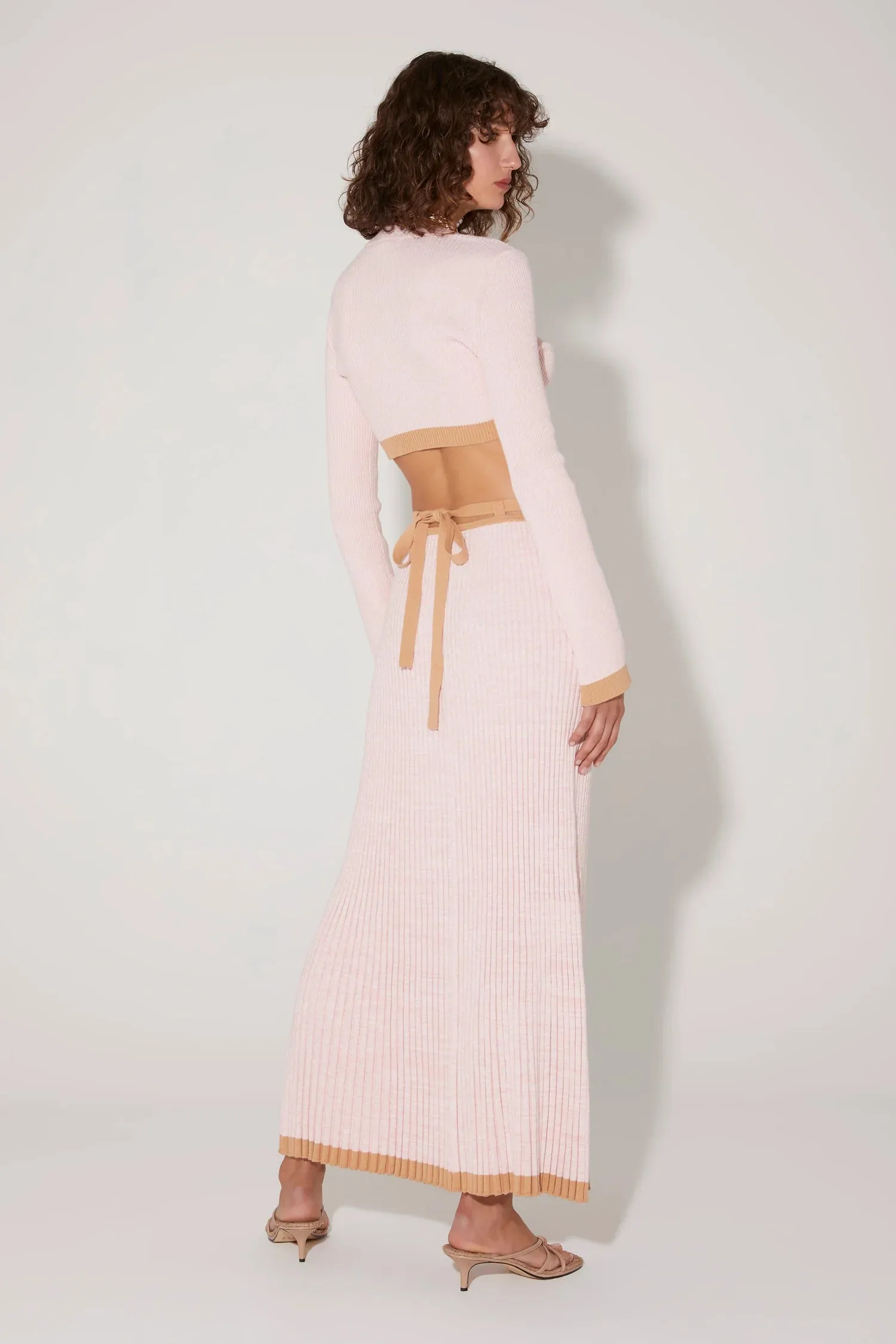 Hansen   Gretel Harriet Knit Cropped Cardigan in Dusk