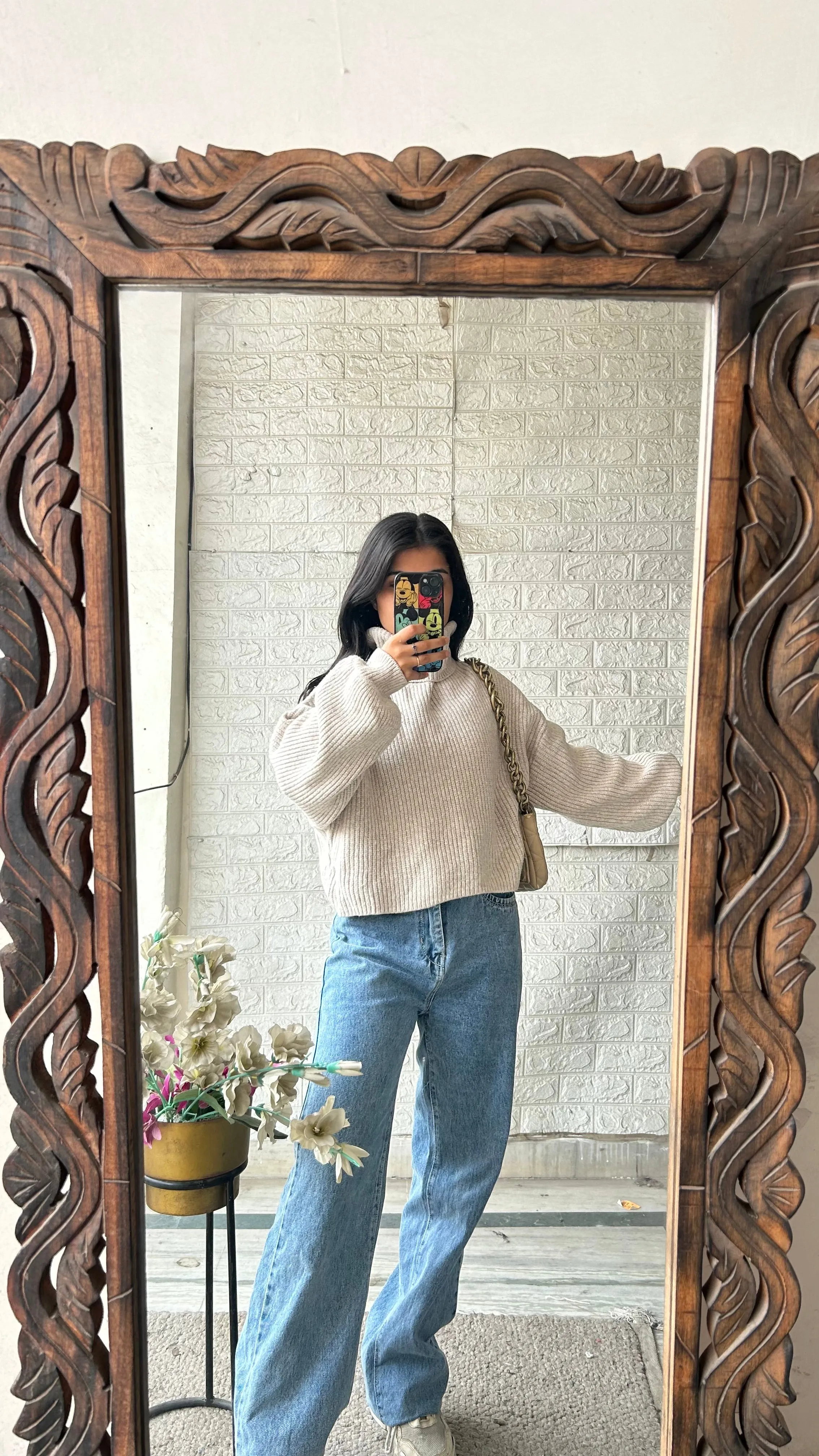 Highneck sweater S