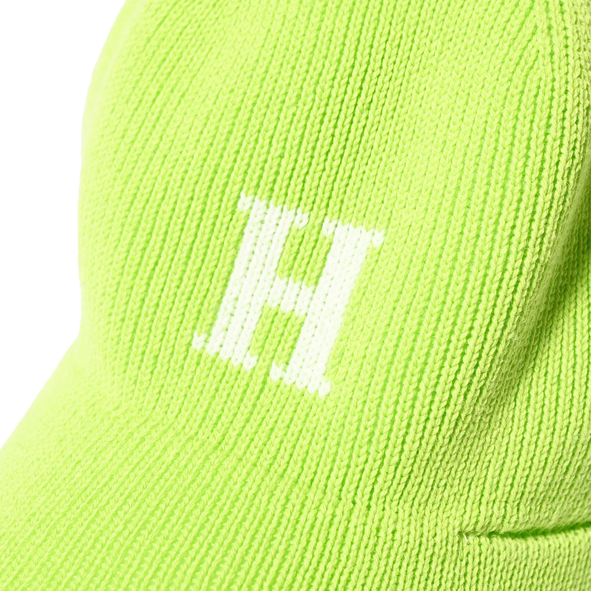 HOMEGAME - H LOGO COTTON KNIT BASEBALL CAP NEON YELLOW【HG241414】