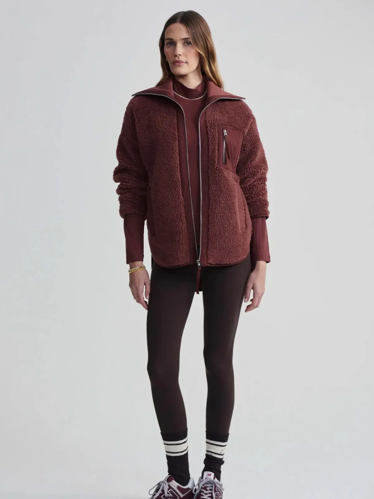 Hot Chocolate Myla Zip Through Sherpa Jacket
