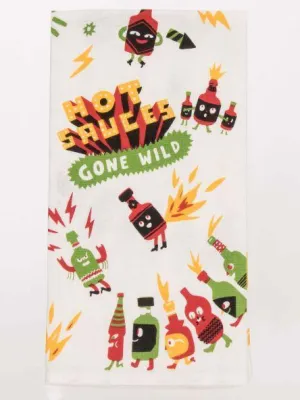 Hot Sauces Gone Wild Dish Towel