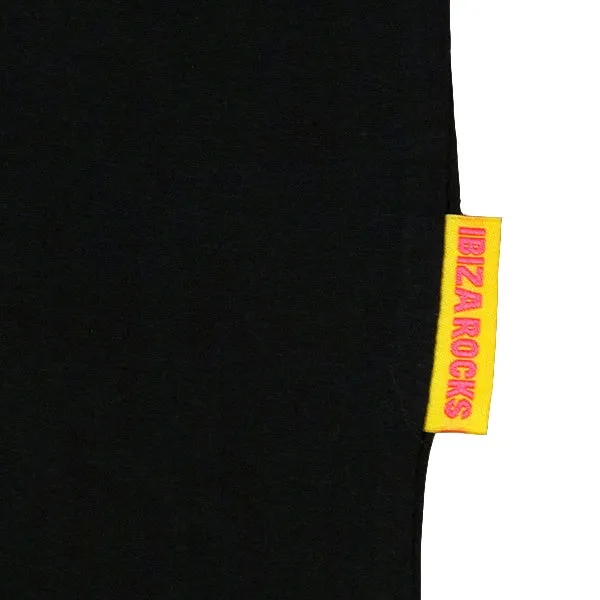 Ibiza Rocks Black Plectrum T-Shirt with Drawstring Bag