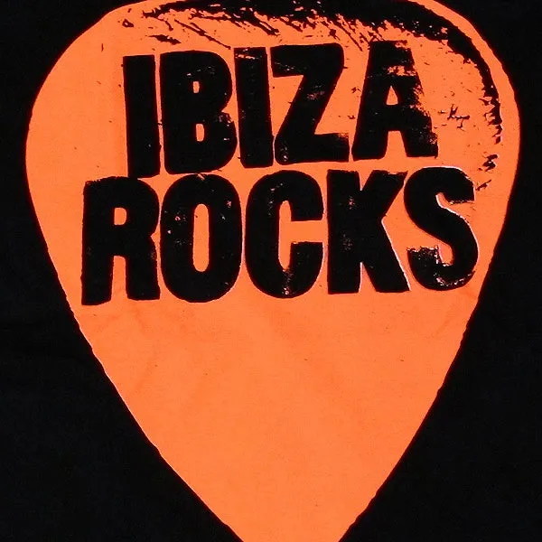 Ibiza Rocks Black Plectrum T-Shirt with Drawstring Bag