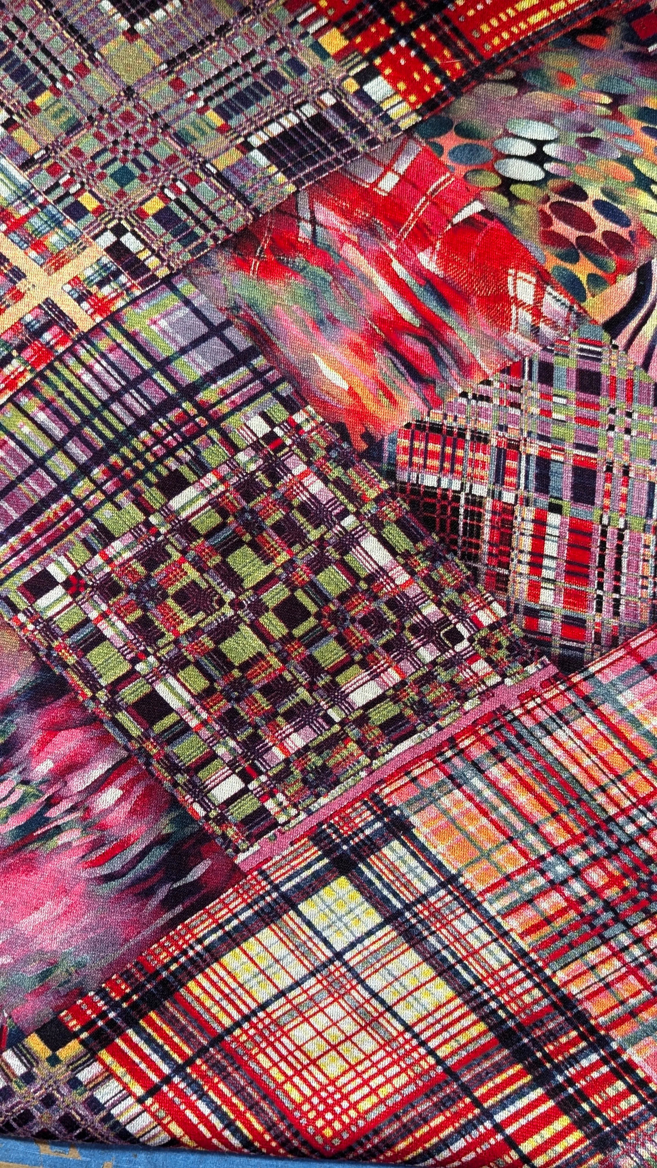 Infinity Scarf in Red Patchwork Plaid