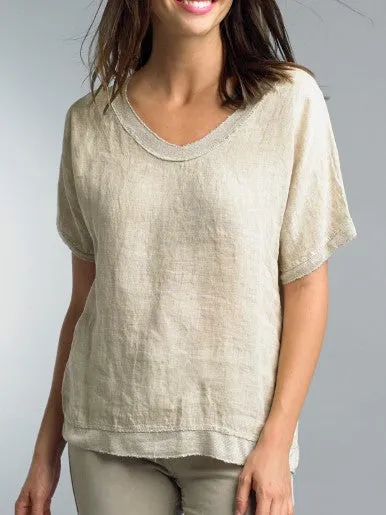 Italian Top with Light Sparkle Trim